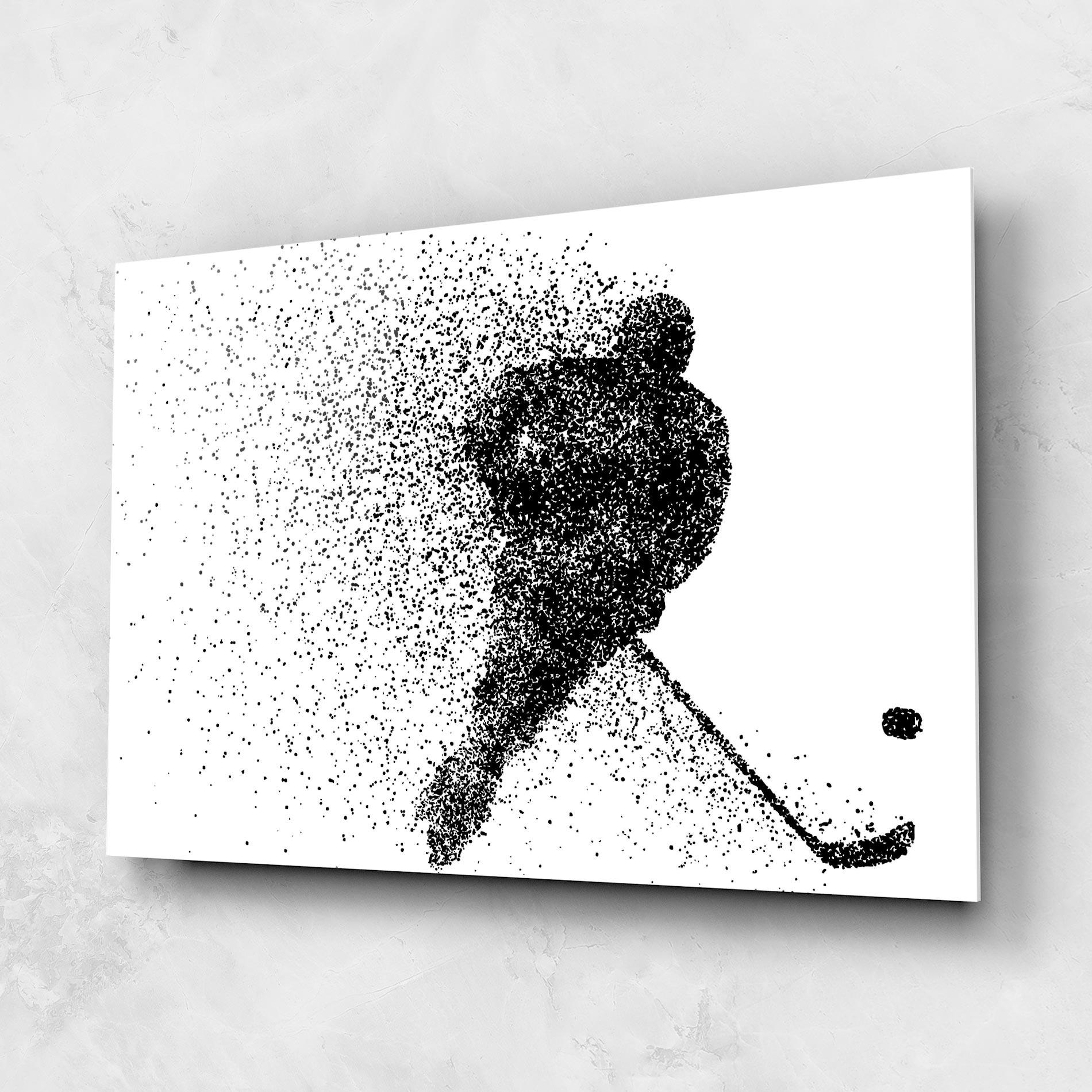 Tablou Sticla Hockey Art mockup 1