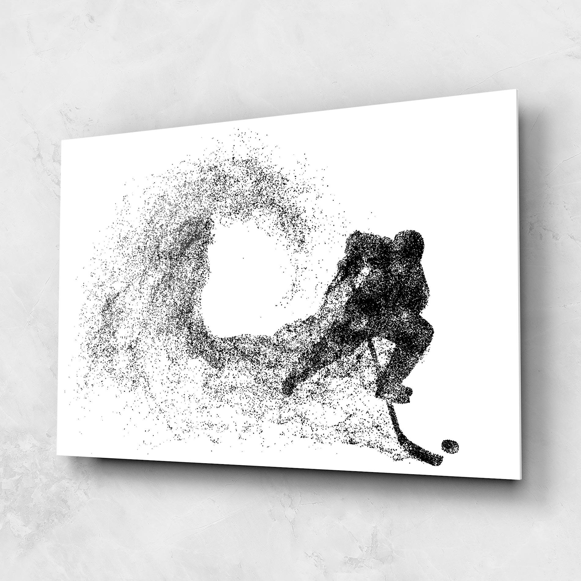 Tablou Sticla Hockey Playing mockup 1