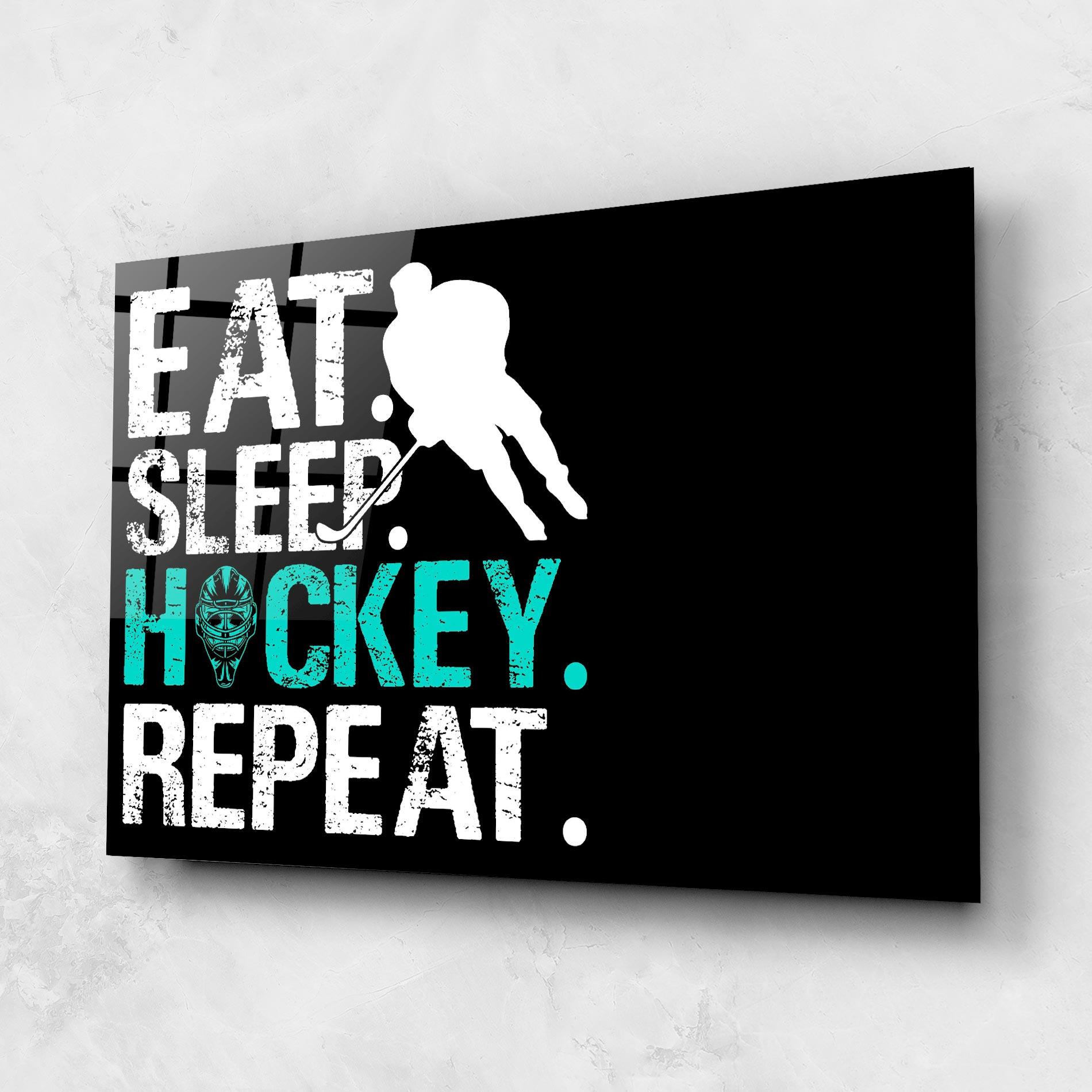 Tablou Sticla Sleep Hockey mockup 1