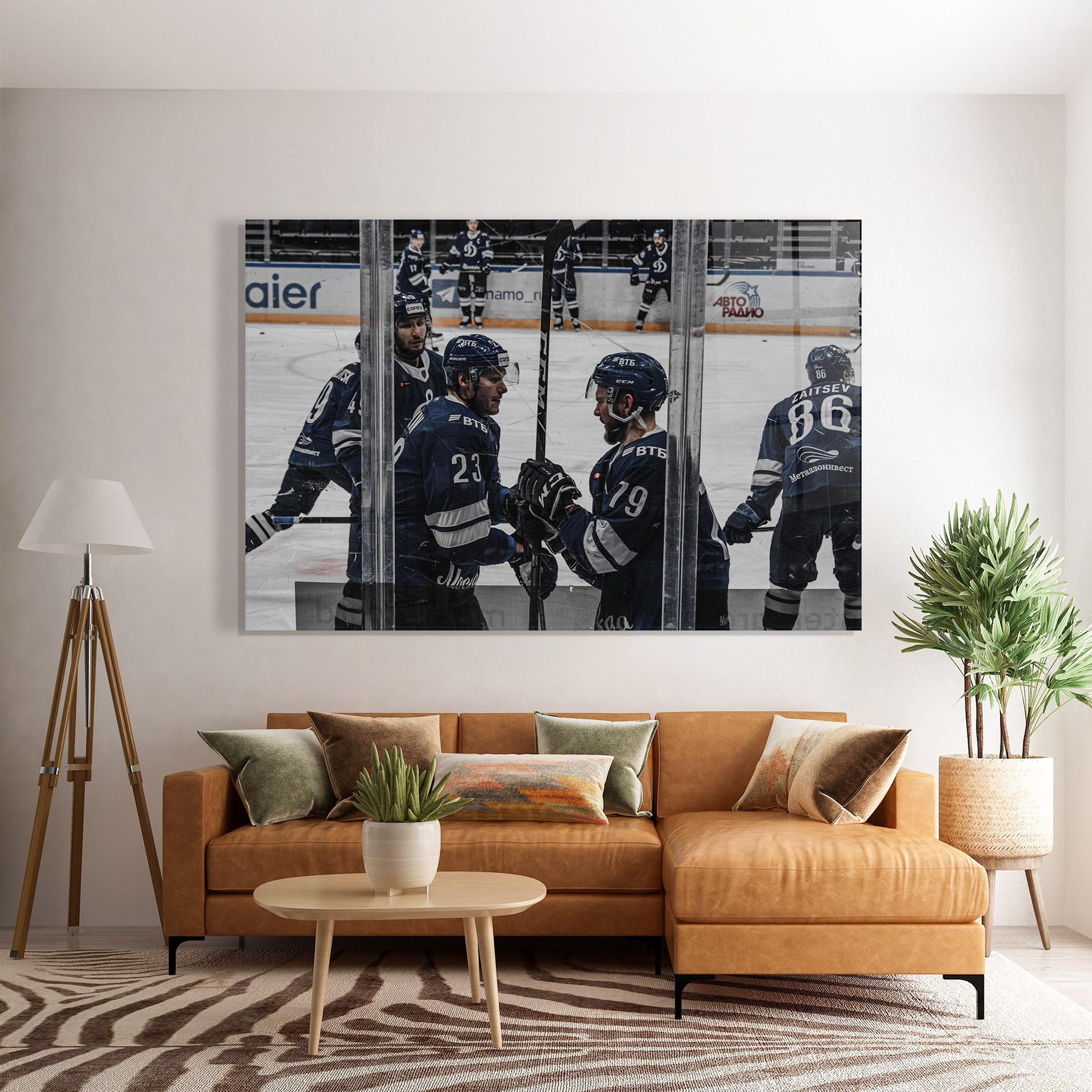 Tablou Sticla Hockey Players mockup 7