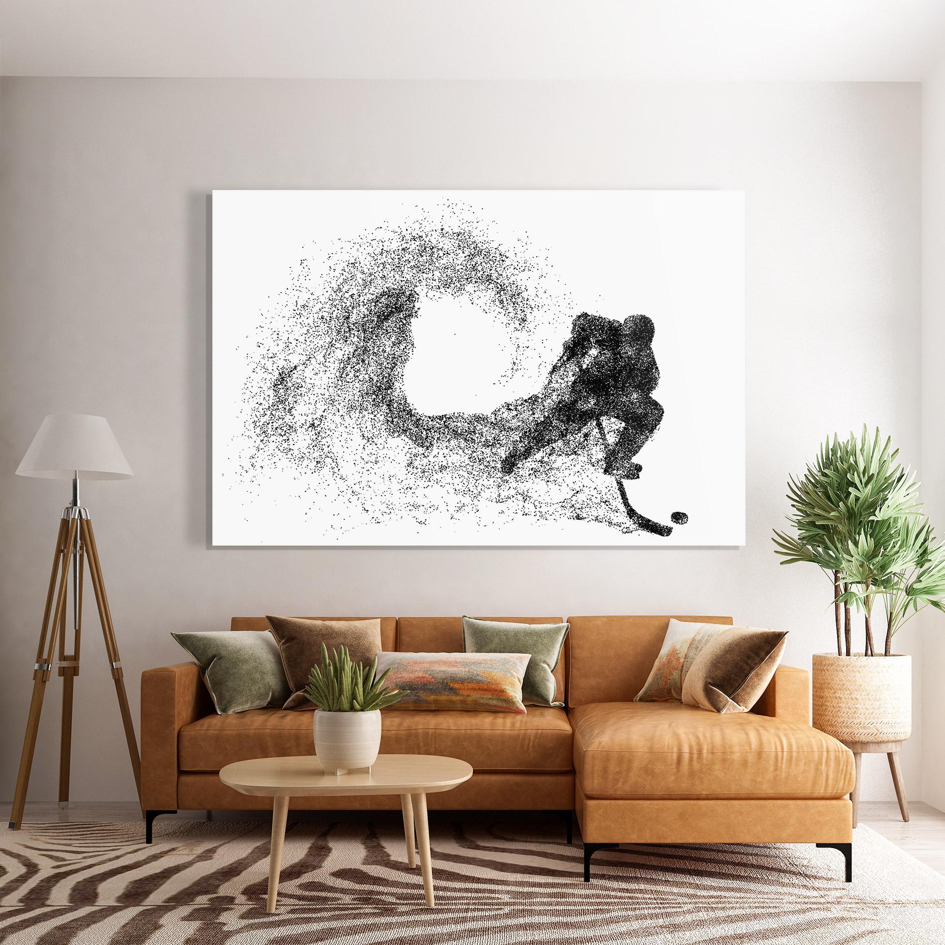 Tablou Sticla Hockey Playing mockup 7