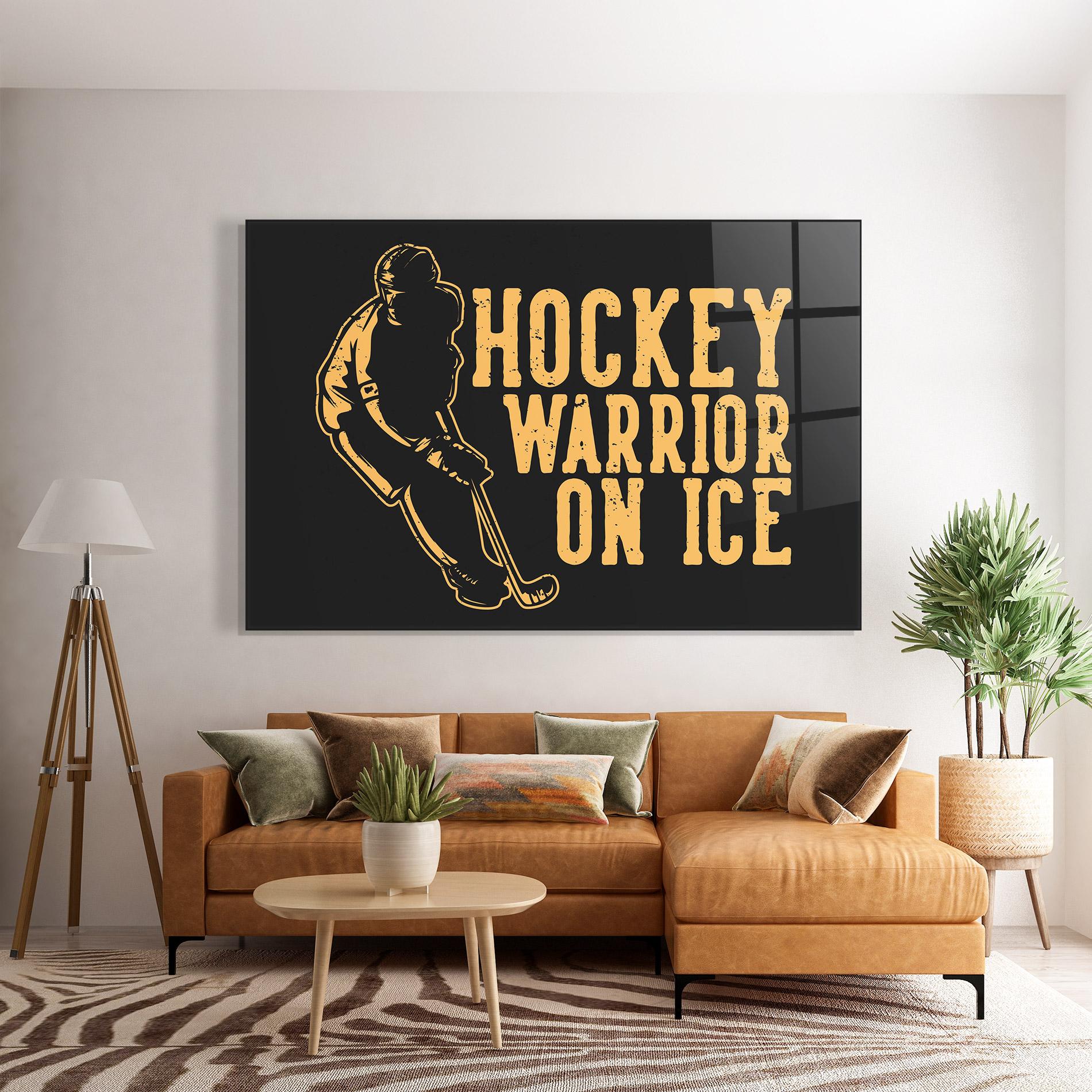 Tablou Sticla Hockey Worrior mockup 7
