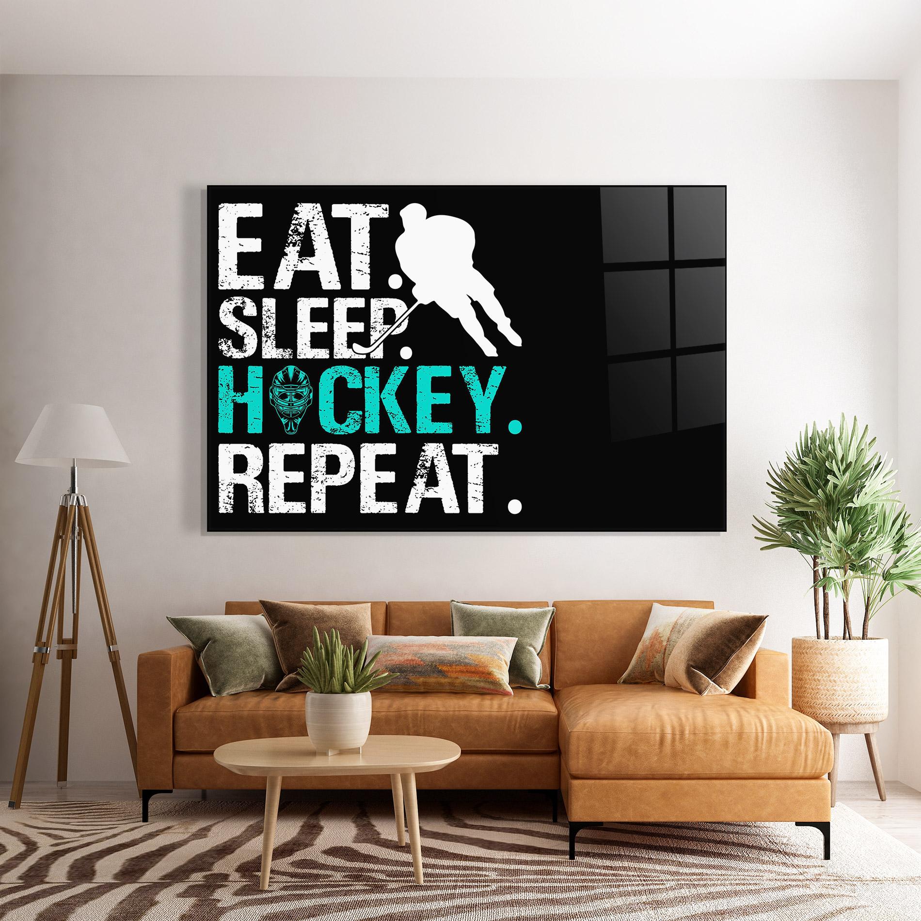 Tablou Sticla Sleep Hockey mockup 7