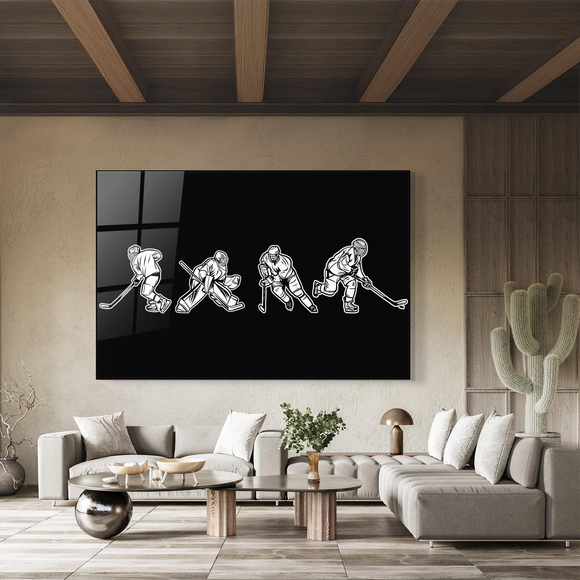 Tablou Sticla Hockey Four mockup 8