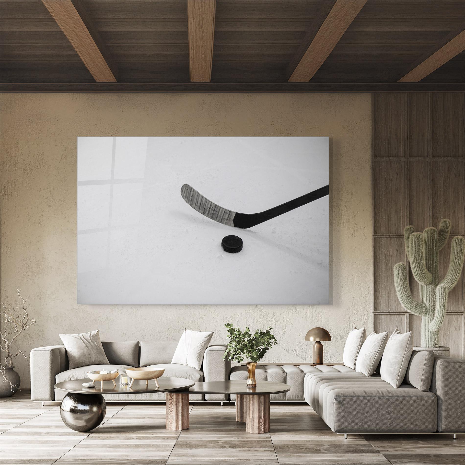 Tablou Sticla Hockey Puck mockup 8