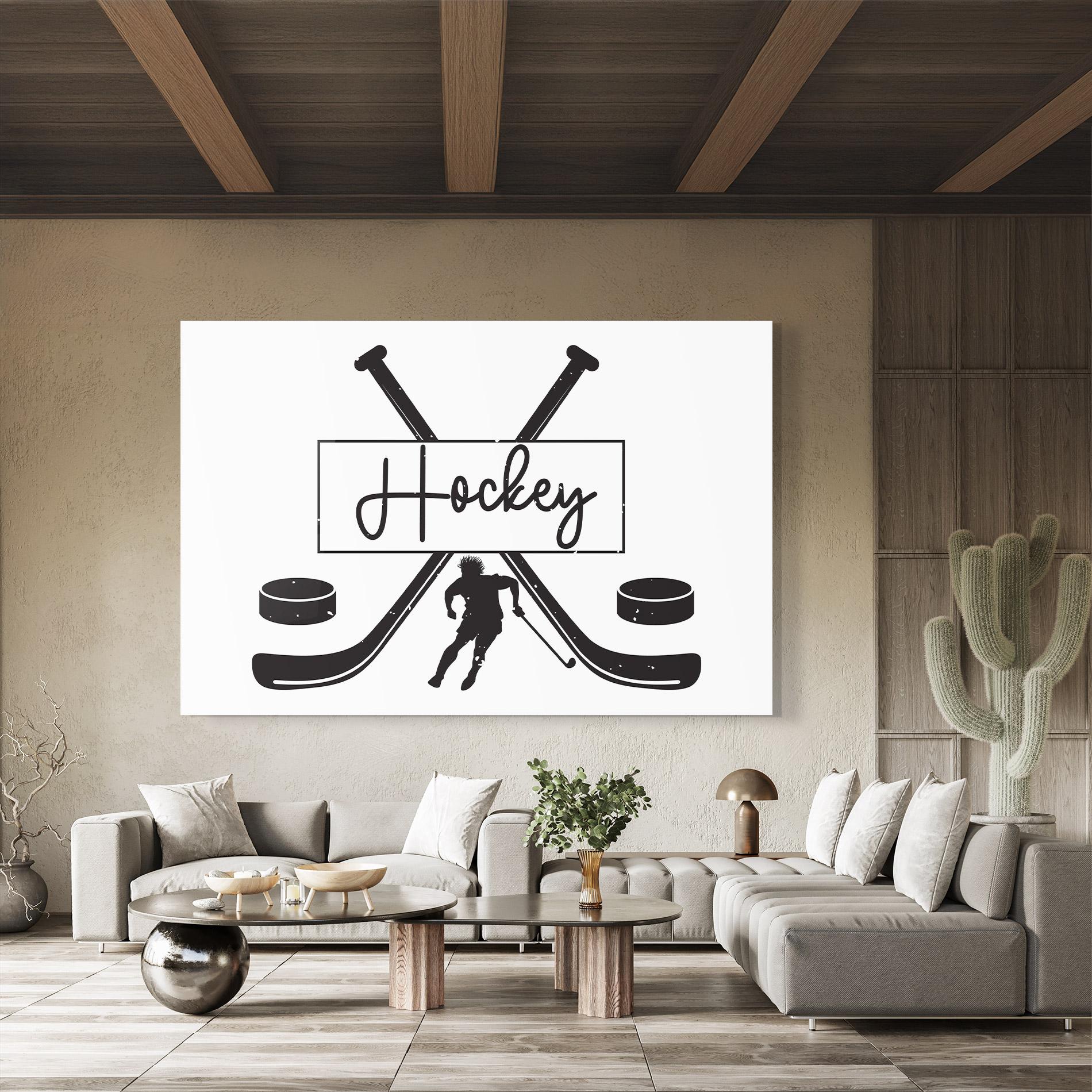 Tablou Sticla Hockey Stick mockup 8