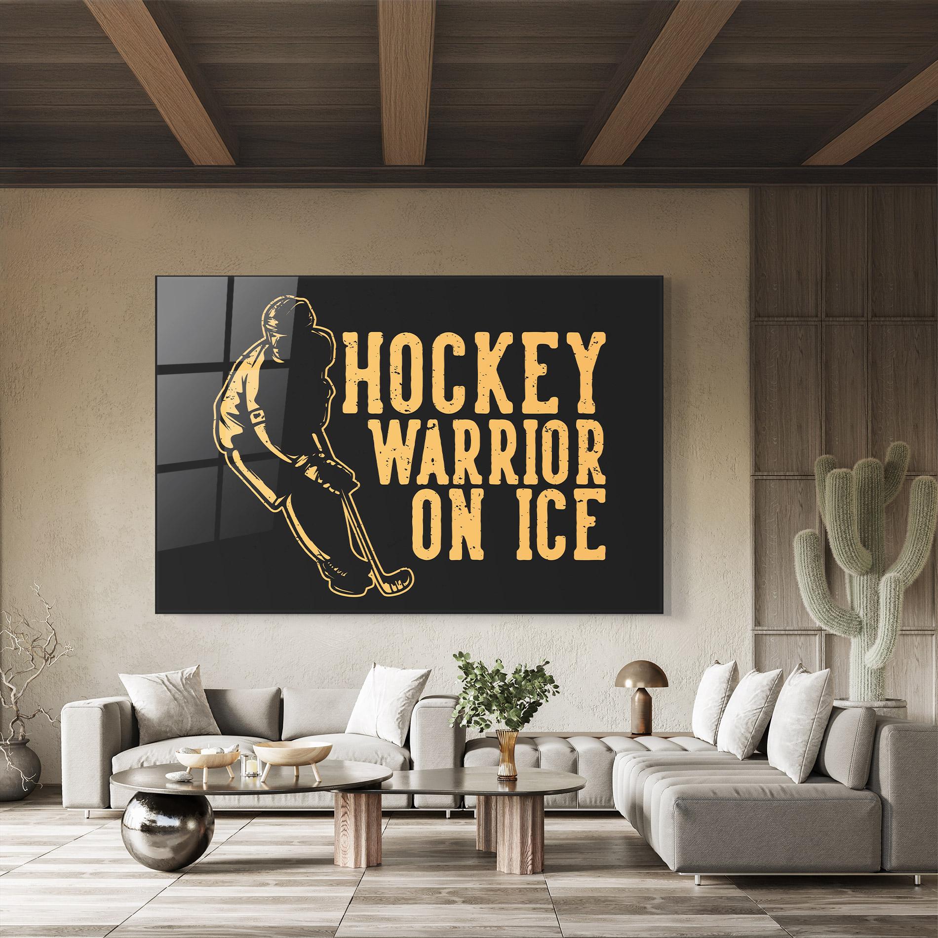 Tablou Sticla Hockey Worrior mockup 8
