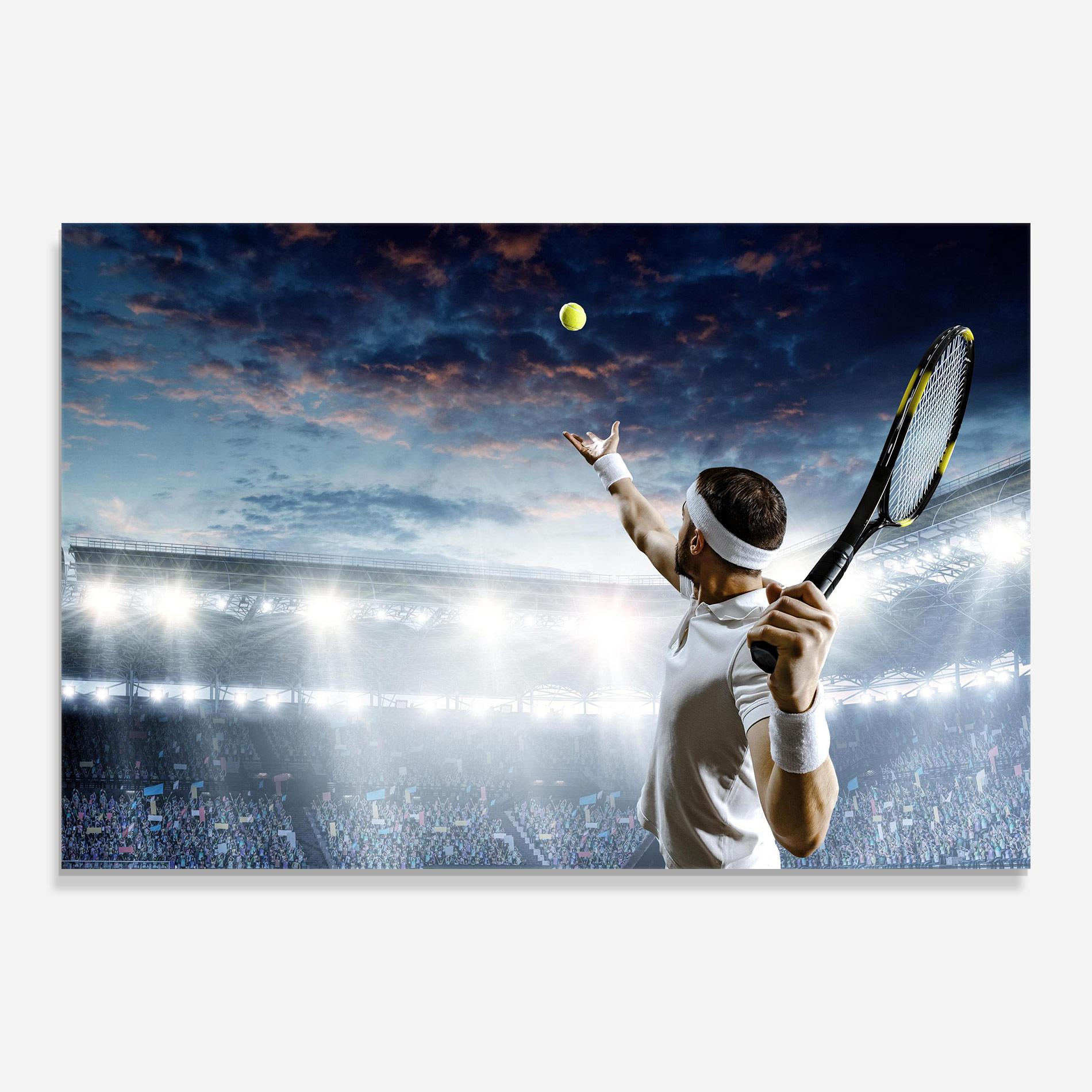 Tablou Sticla Professional Tennis Player mockup 0