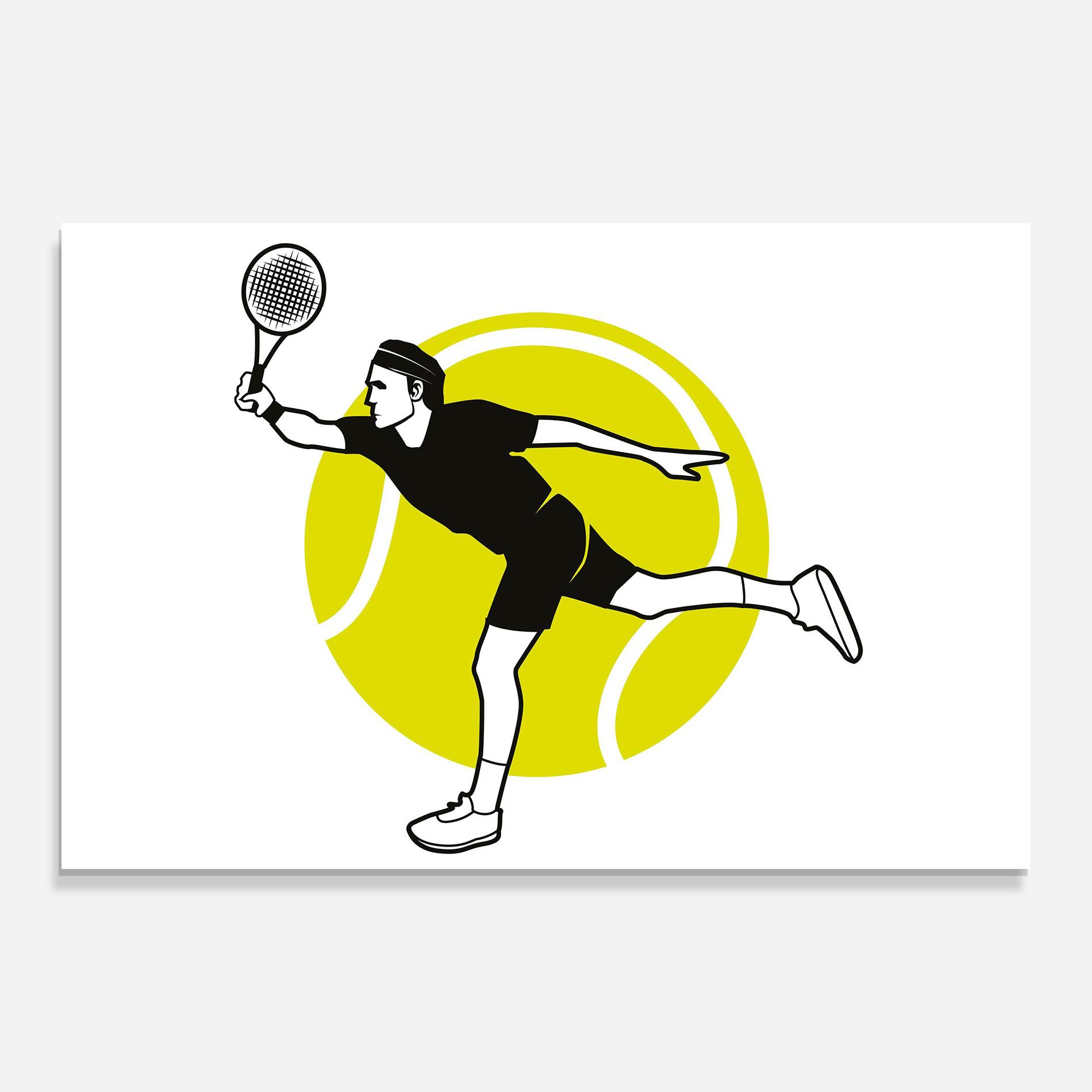 Tablou Sticla Running Tennis mockup 0