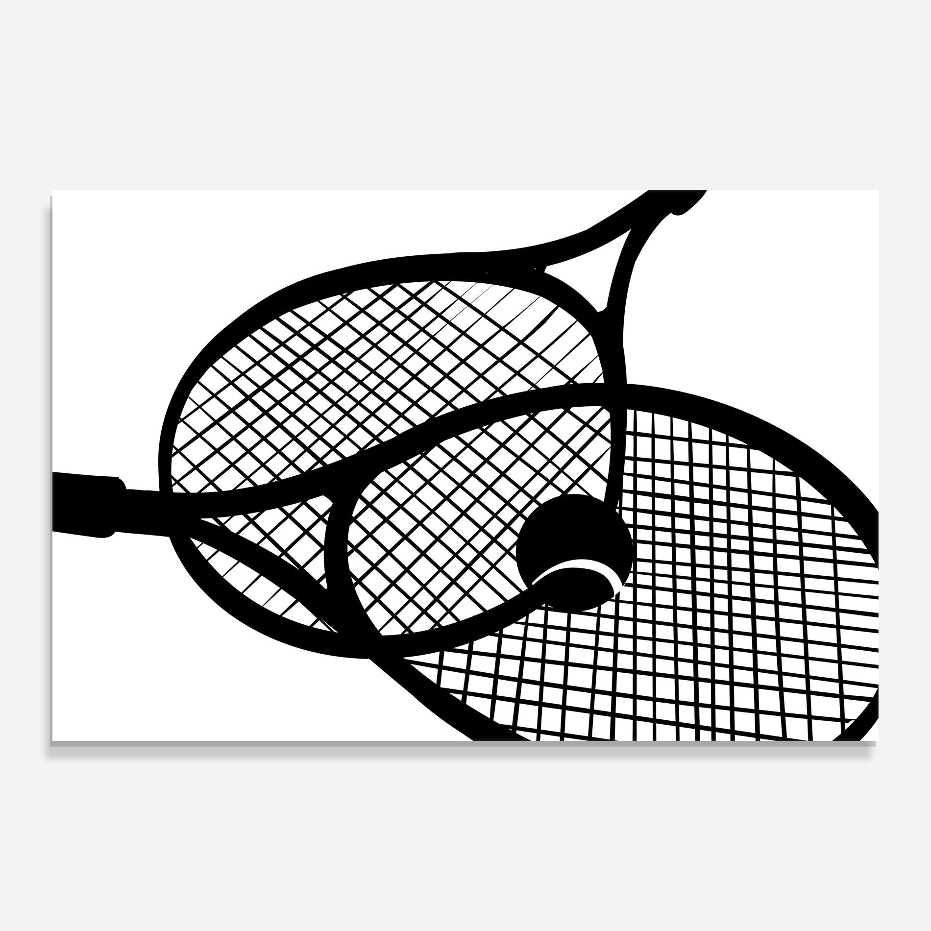 Tablou Sticla Tennis Ball Line mockup 0