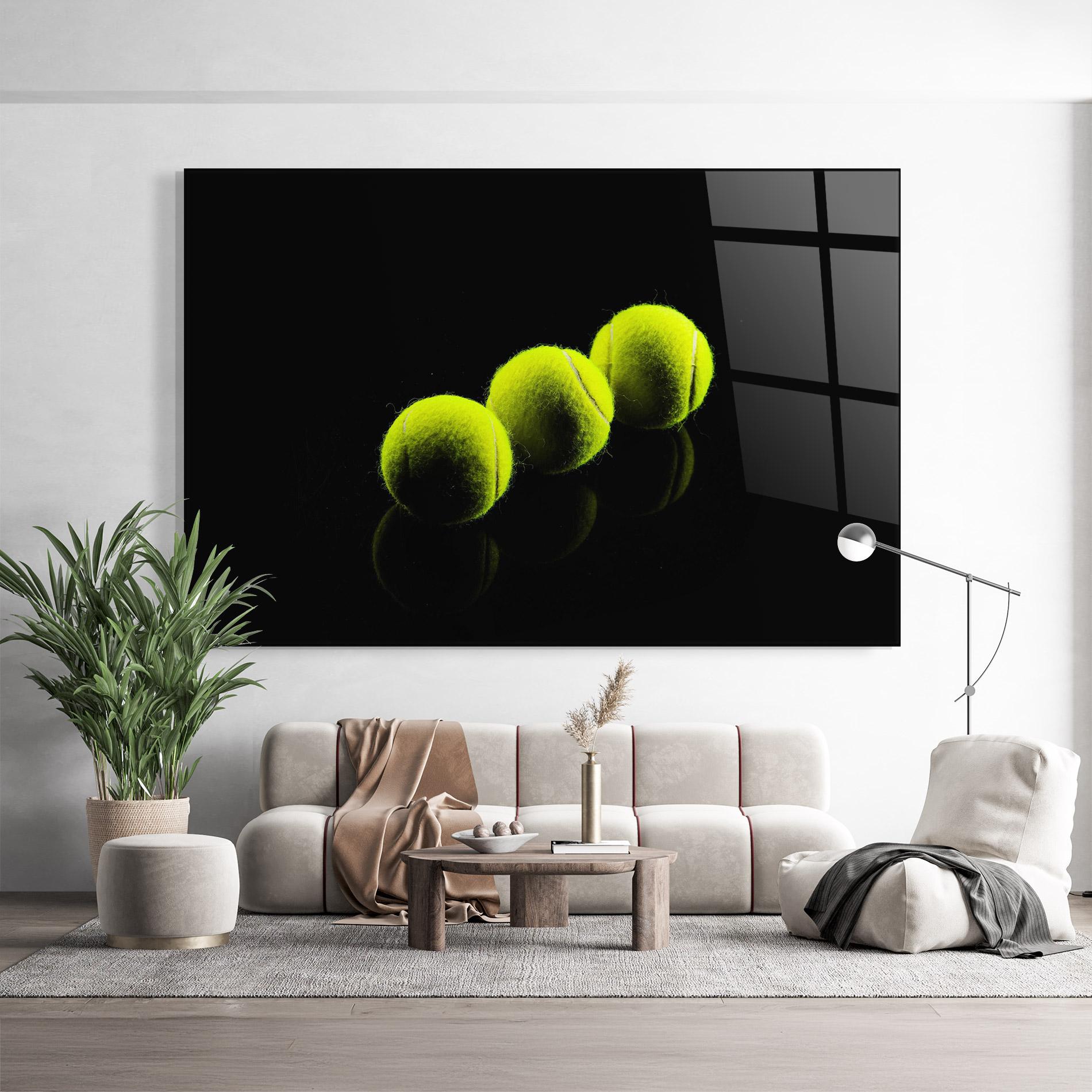 Tablou Sticla 3 Tennis Balls mockup 9