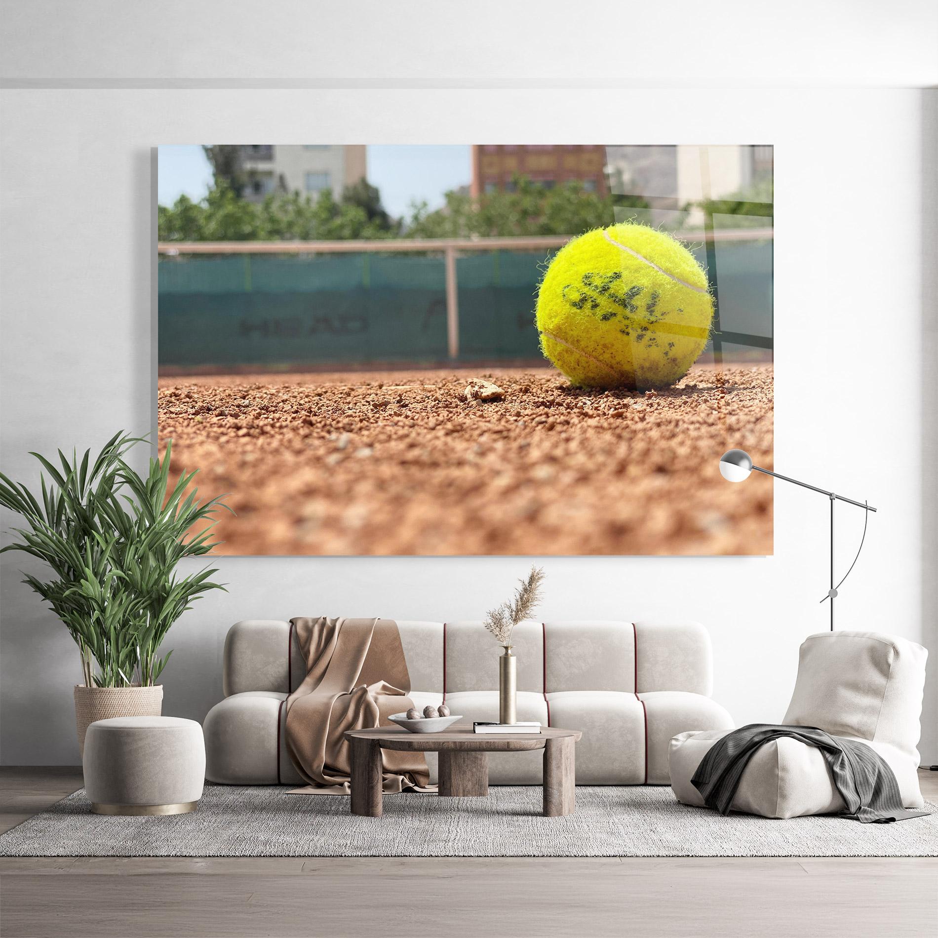 Tablou Sticla Lost Tennis Ball mockup 9