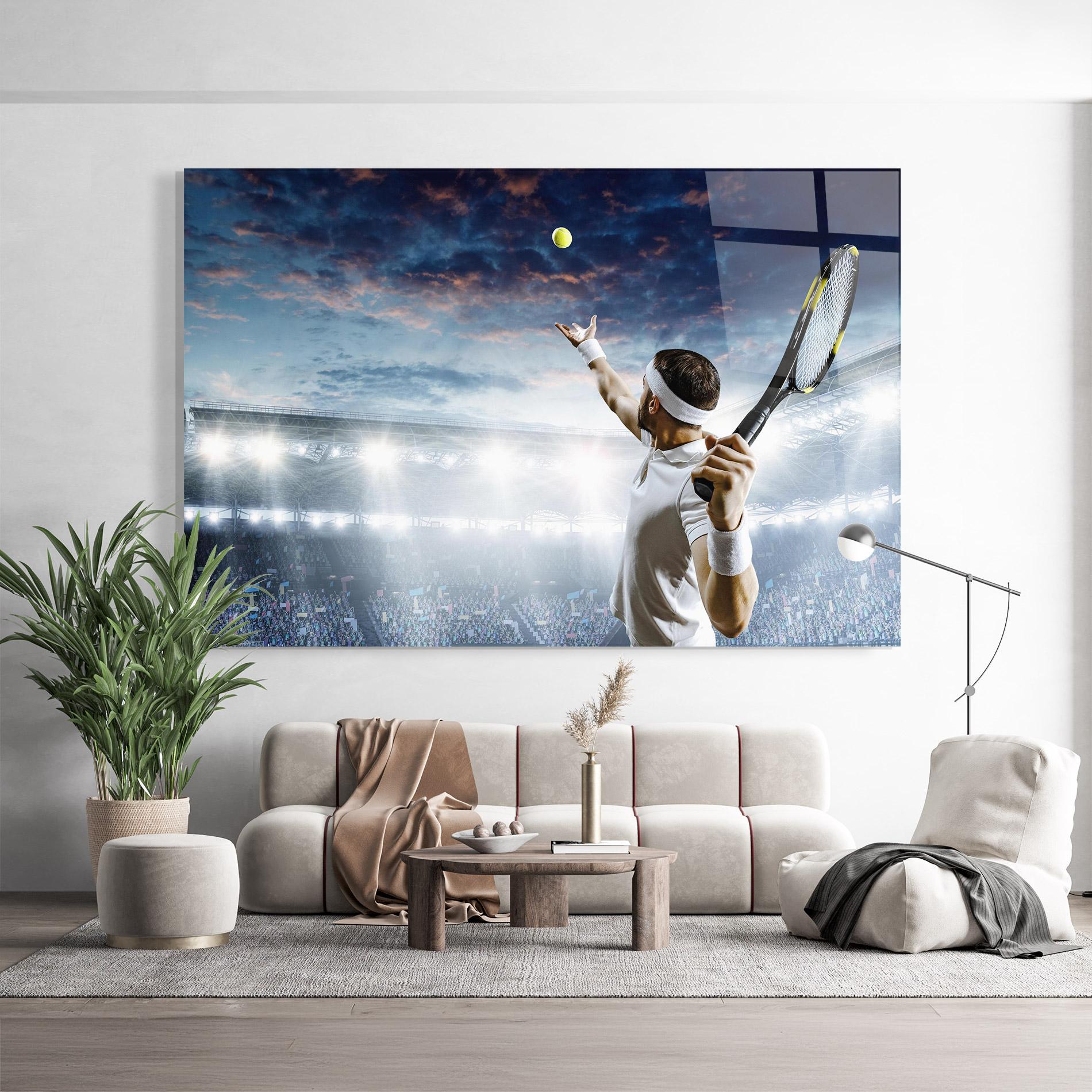 Tablou Sticla Professional Tennis Player mockup 9