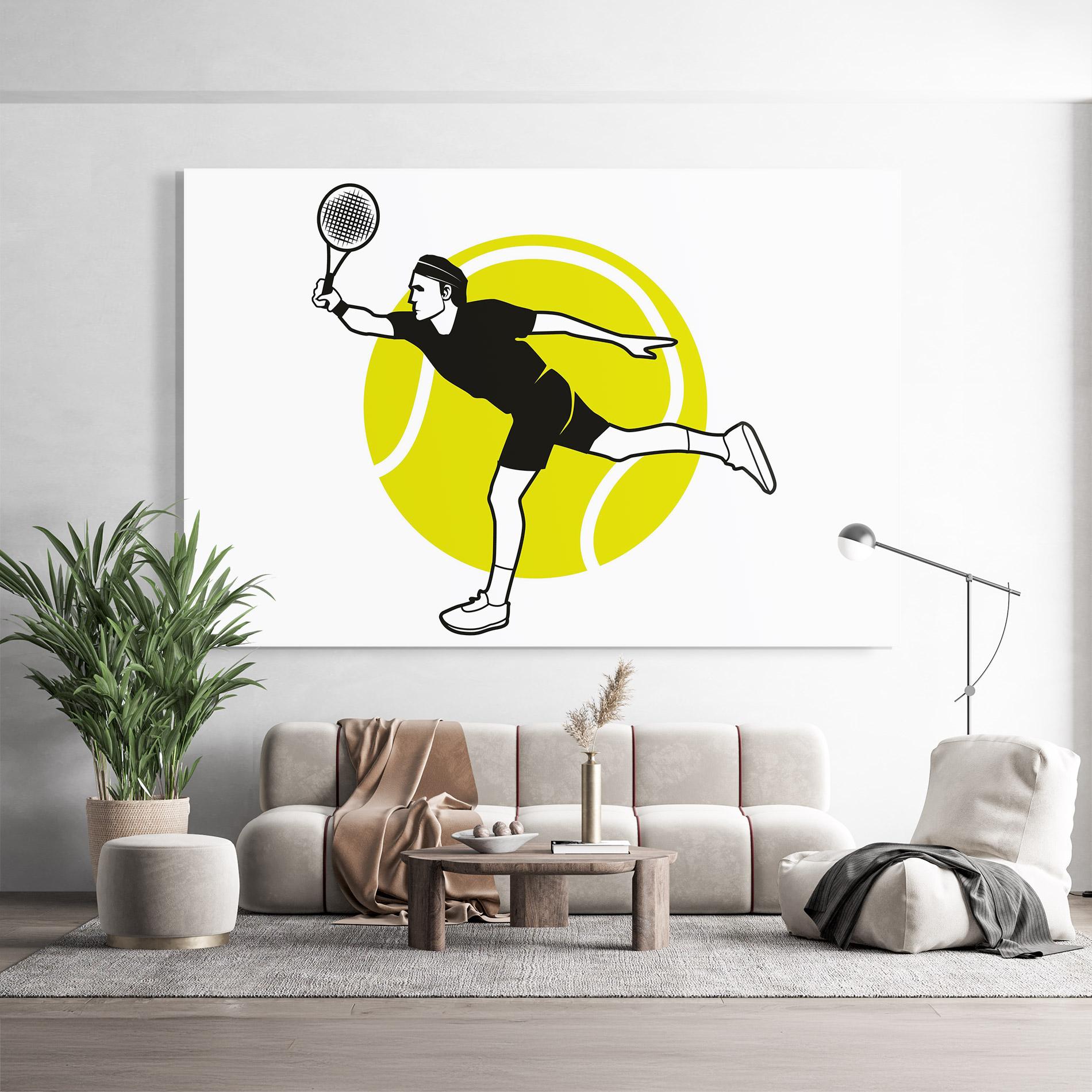 Tablou Sticla Running Tennis mockup 9