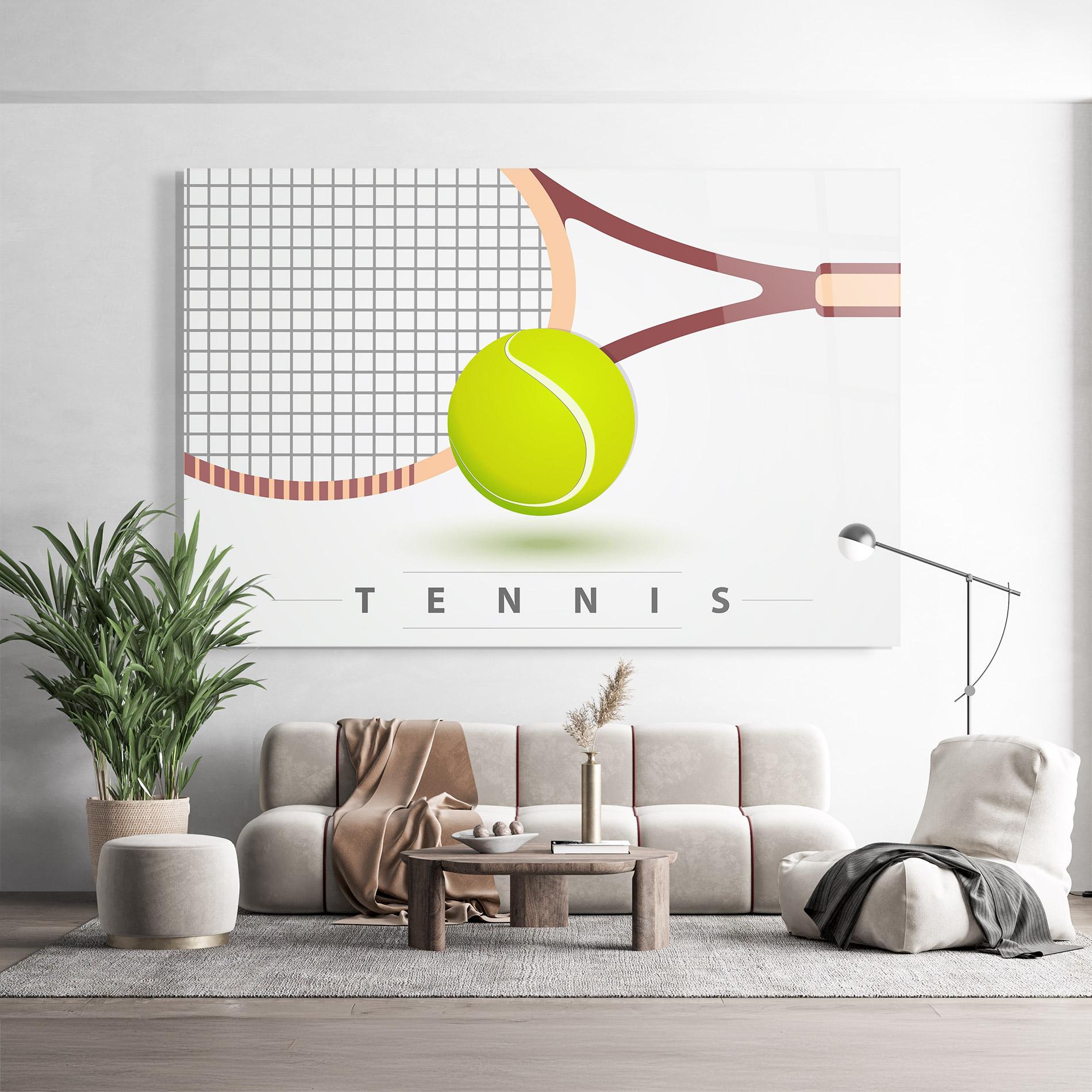 Tablou Sticla Tennis Ball mockup 9