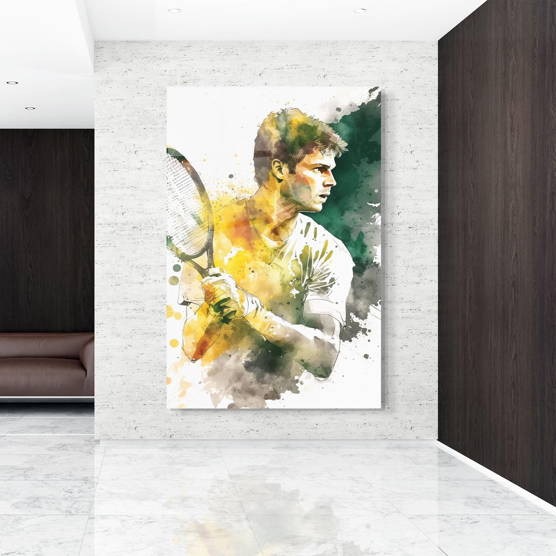 Tablou Sticla Player Watercolor mockup 9