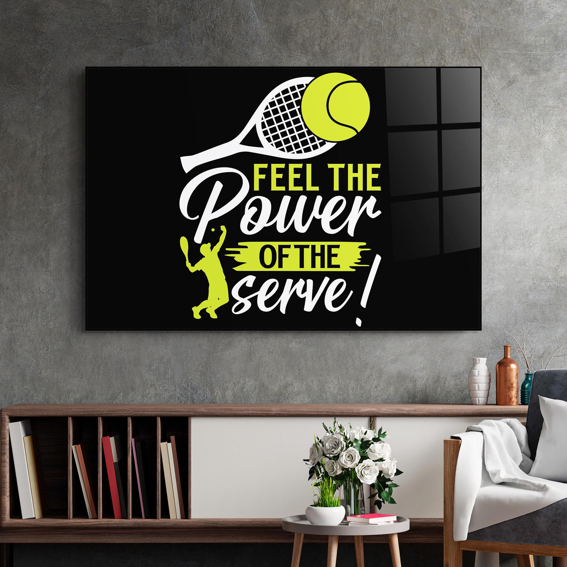 Tablou Sticla Power Serve mockup 2