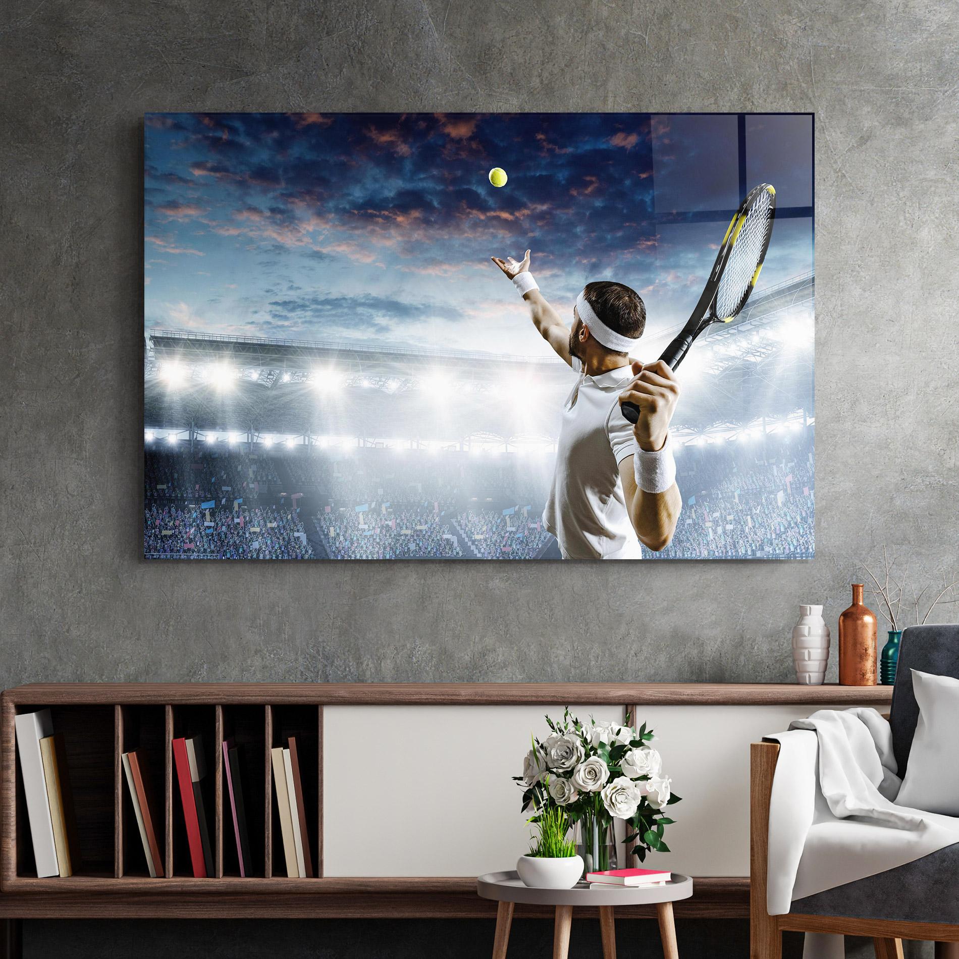 Tablou Sticla Professional Tennis Player mockup 2