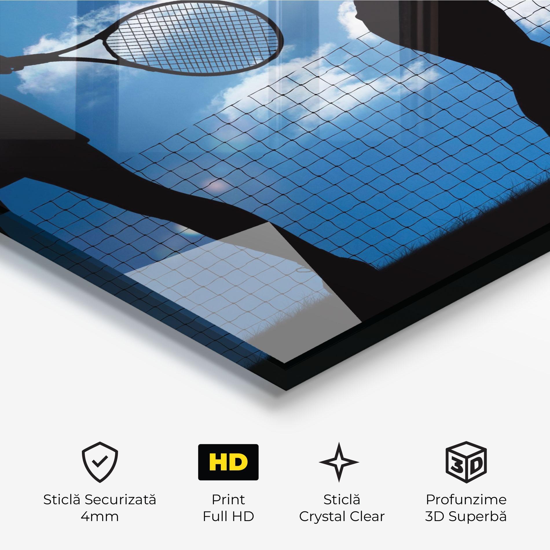 Tablou Sticla Blue Sky Tennis mockup 3