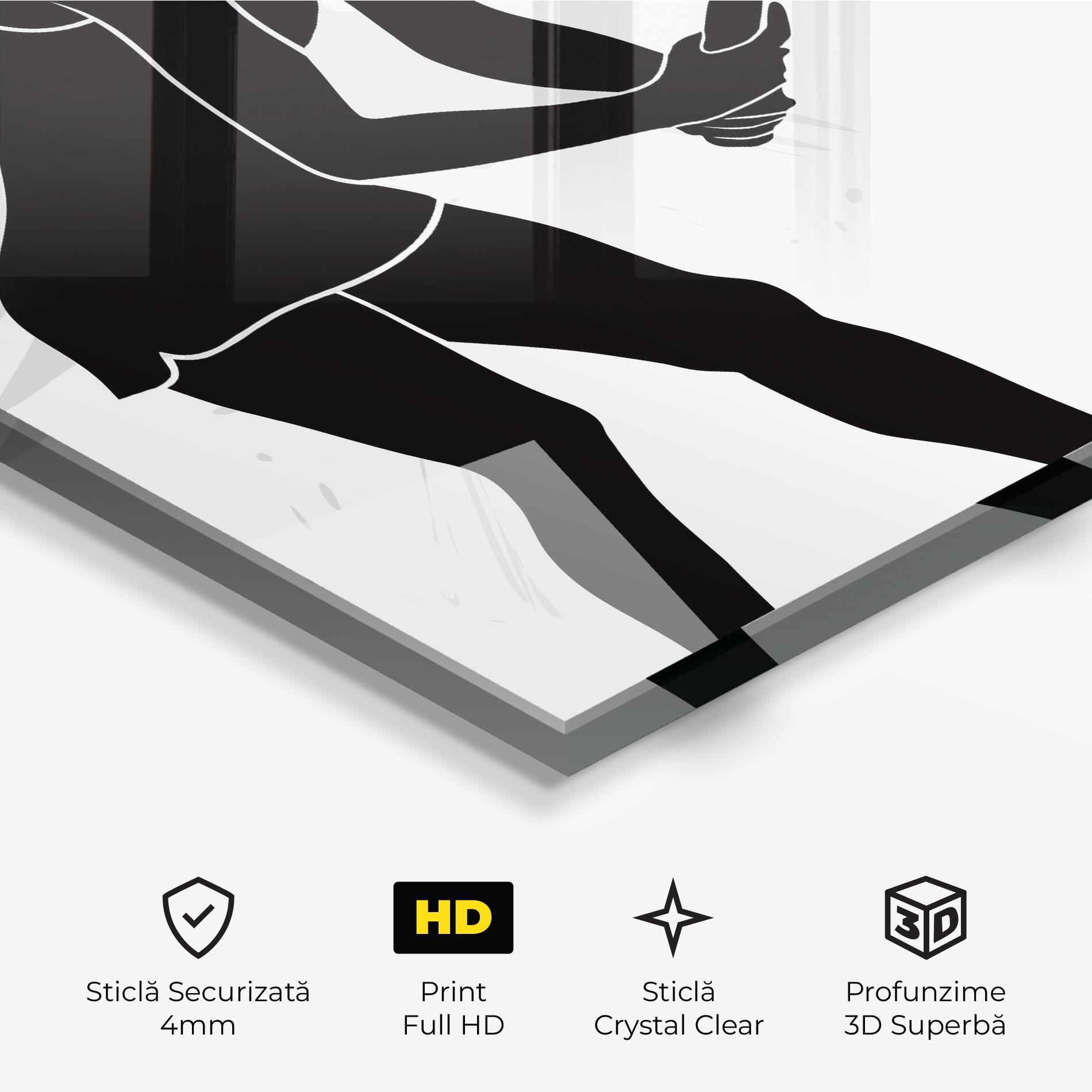 Tablou Sticla Female Tennis Player mockup 3