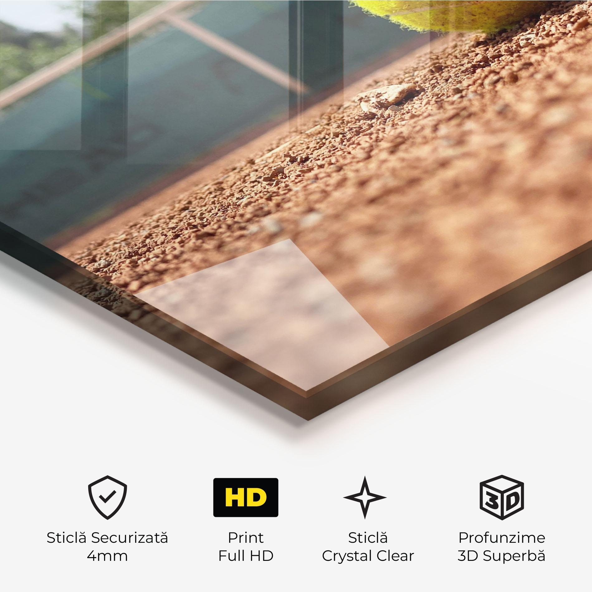 Tablou Sticla Lost Tennis Ball mockup 3