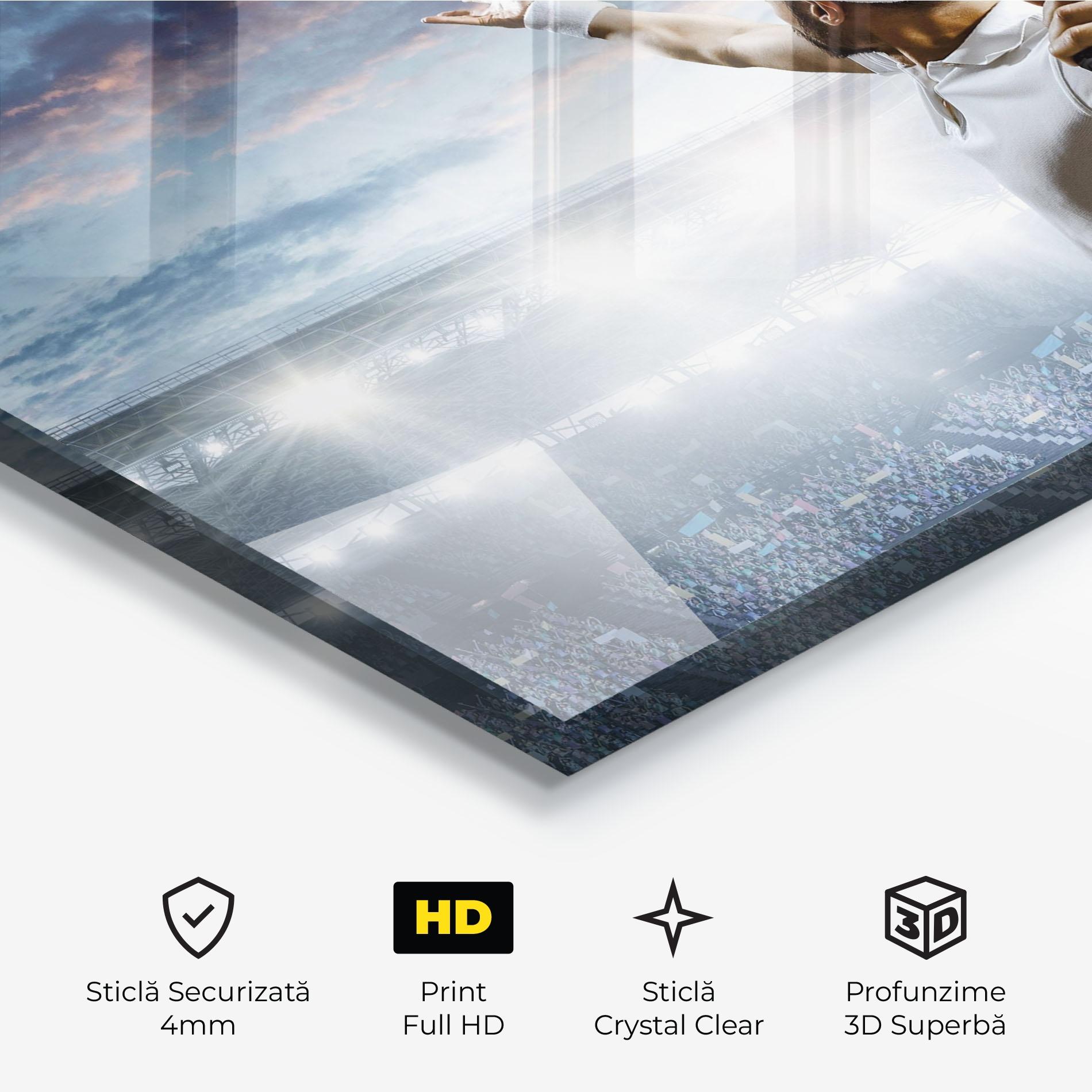 Tablou Sticla Professional Tennis Player mockup 3