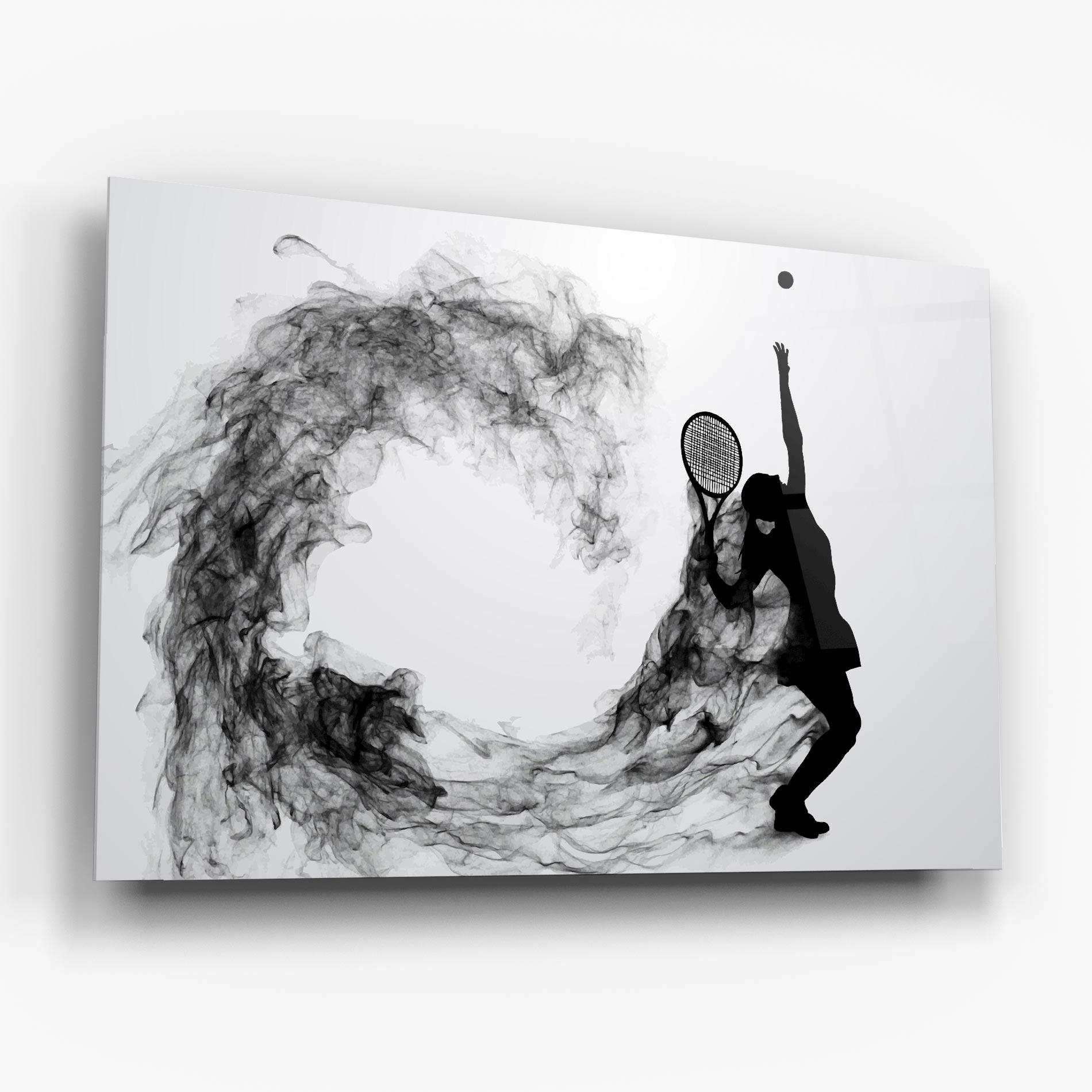 Tablou Sticla Black Tennis Smoke mockup 6