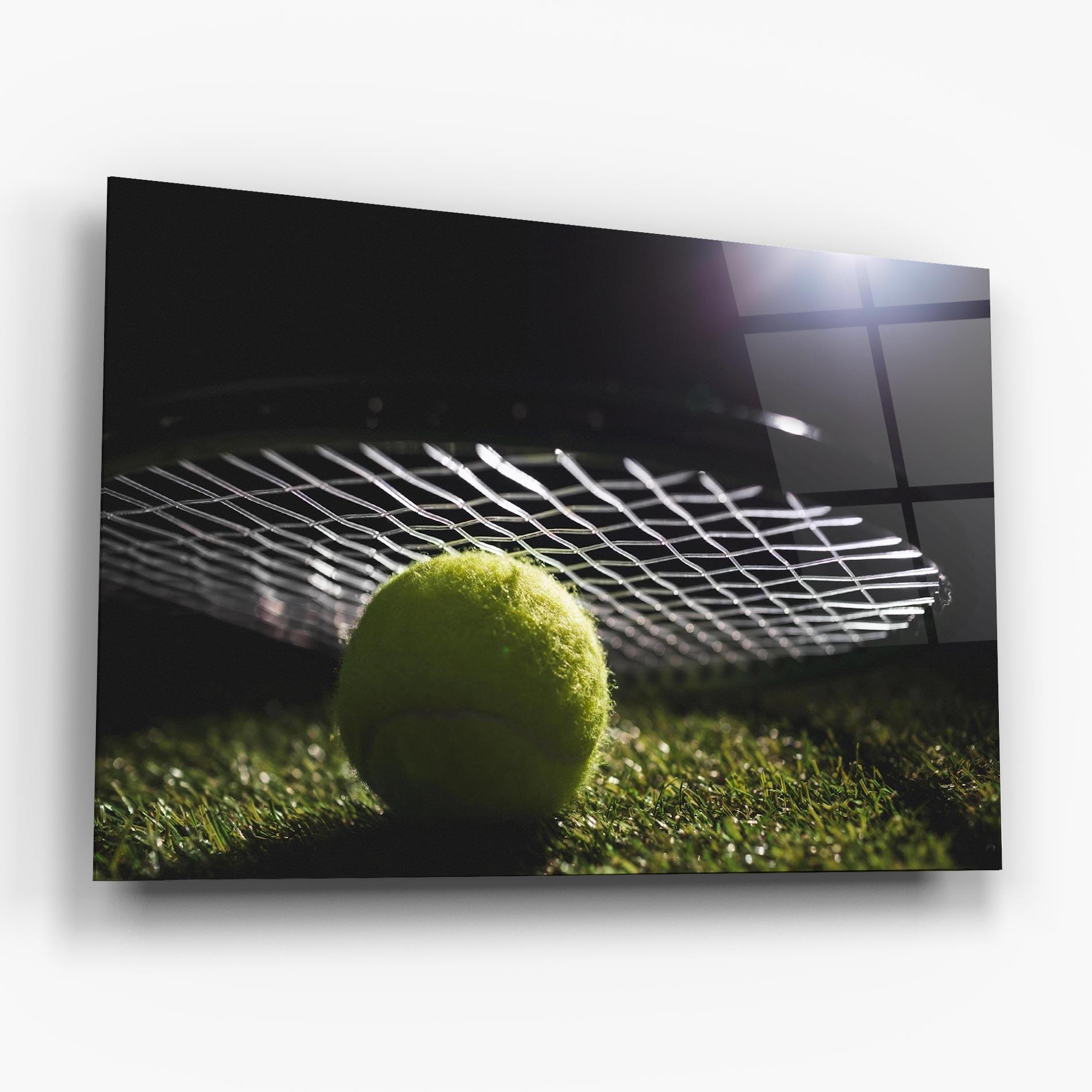 Tablou Sticla Close Up Tennis Ball mockup 6