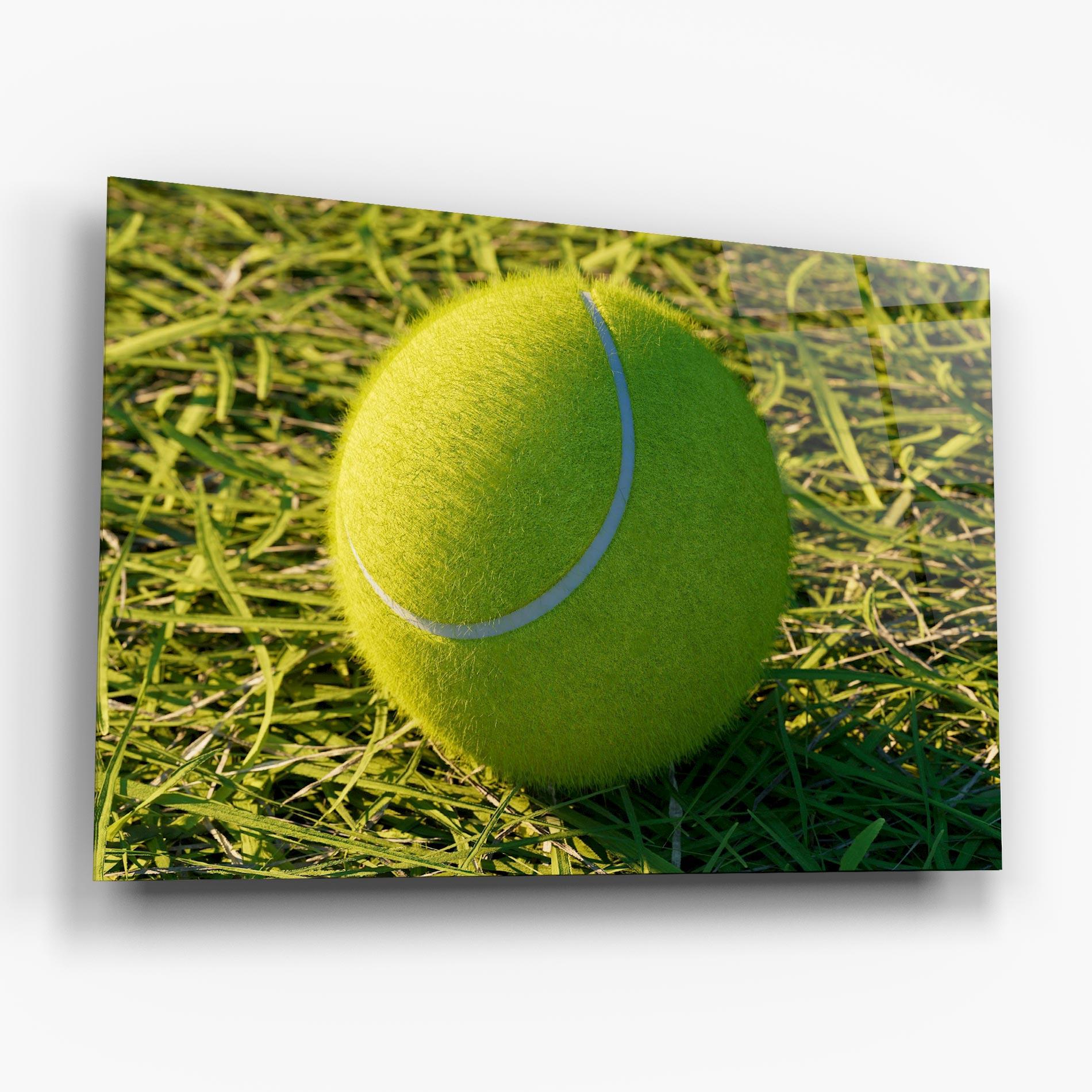 Tablou Sticla Green Tennis Ball mockup 6