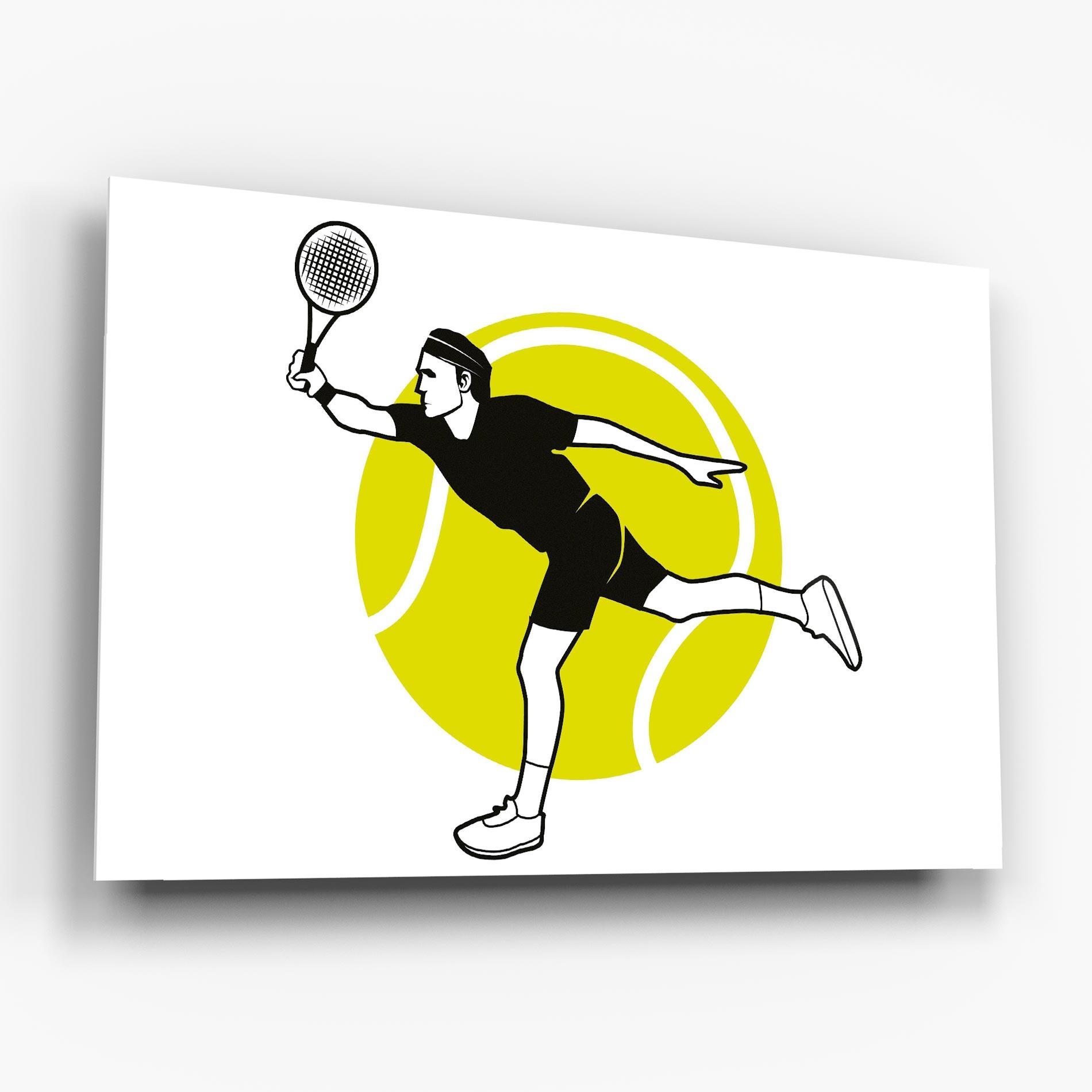 Tablou Sticla Running Tennis mockup 6