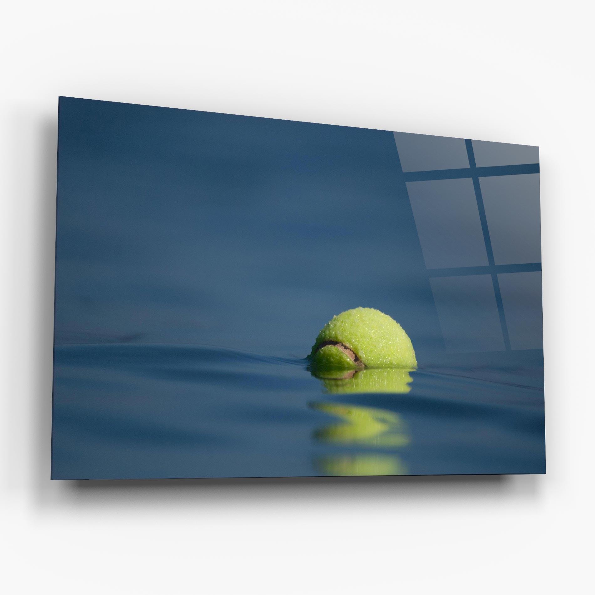 Tablou Sticla Tennis Ball In Water mockup 6