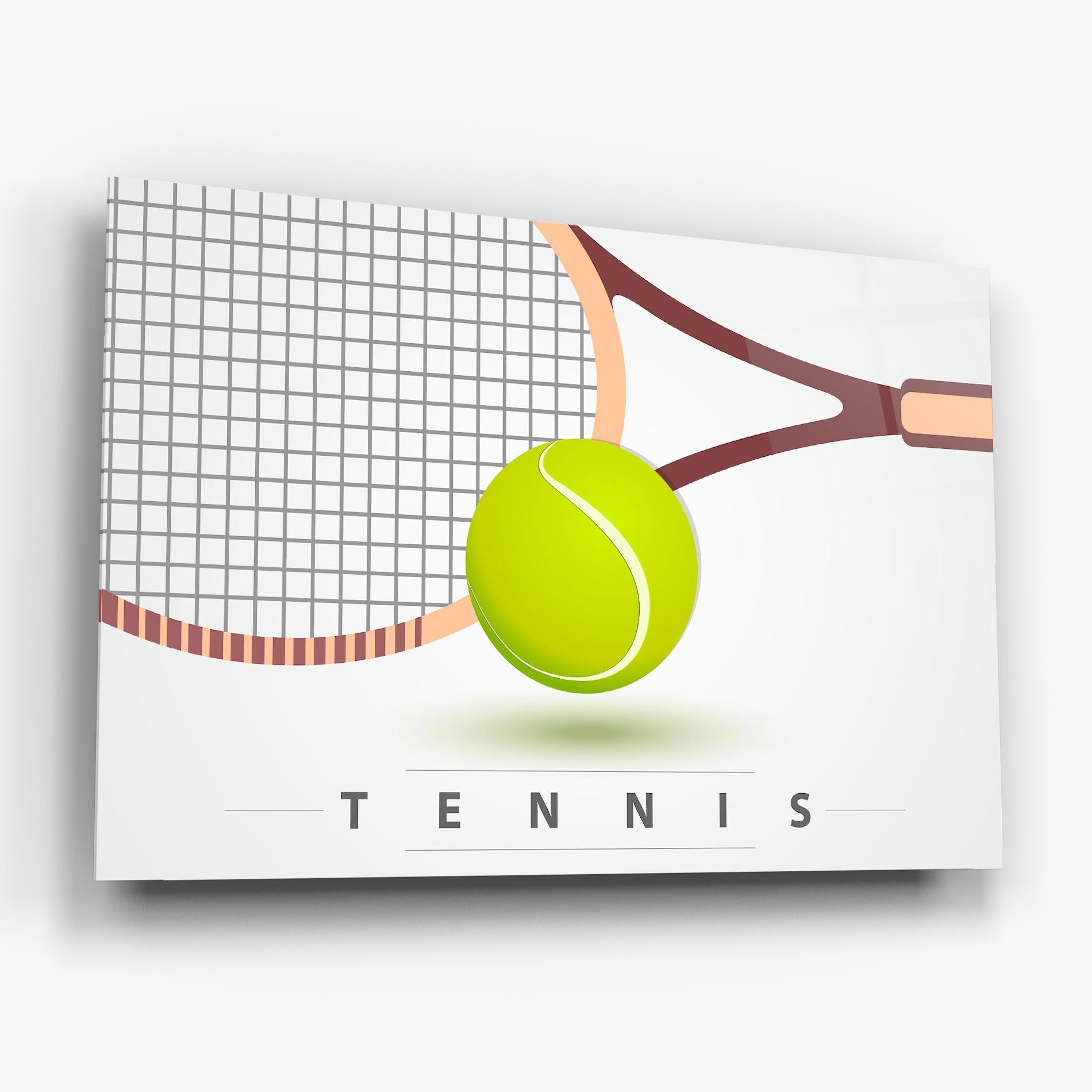 Tablou Sticla Tennis Ball mockup 6
