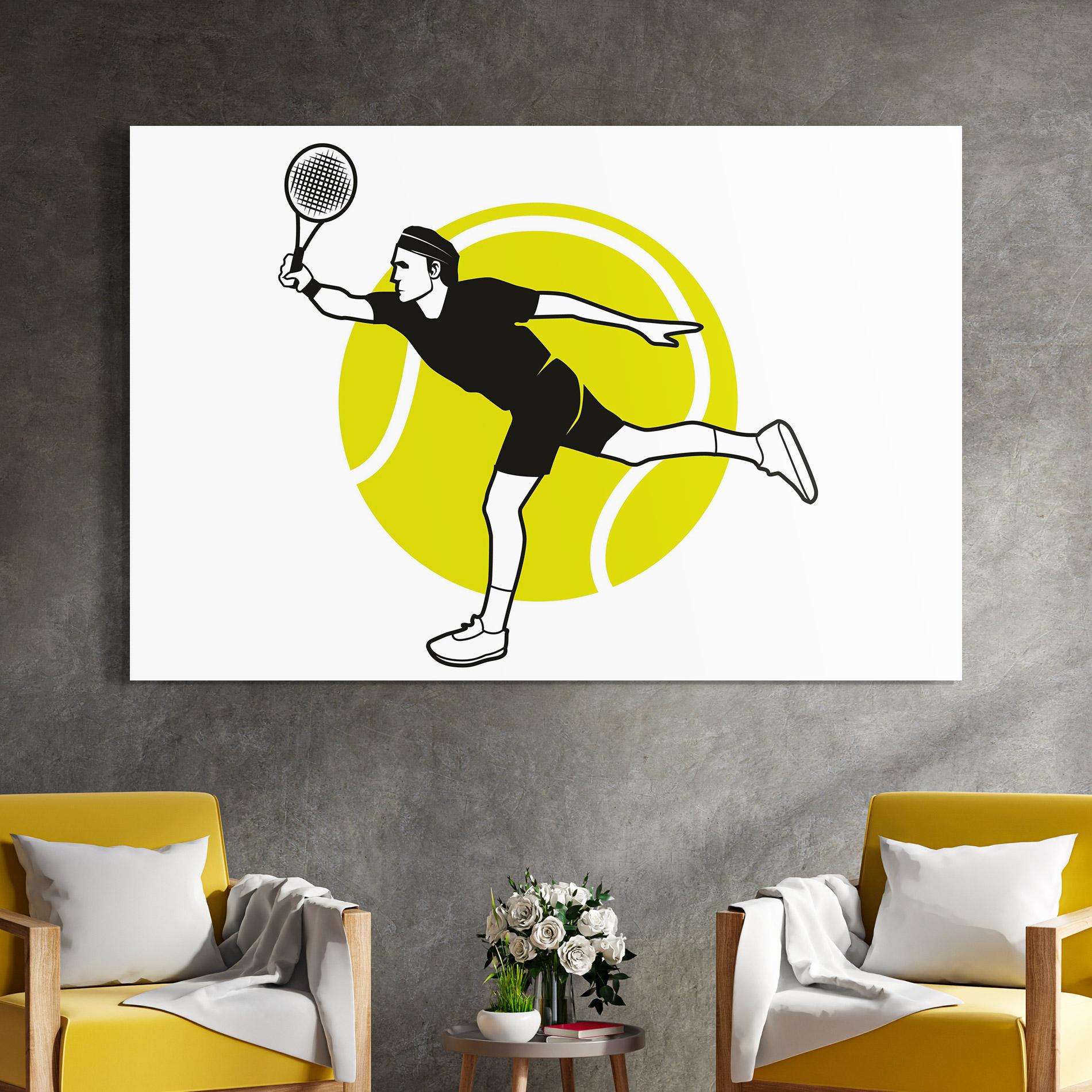 Tablou Sticla Running Tennis mockup 4