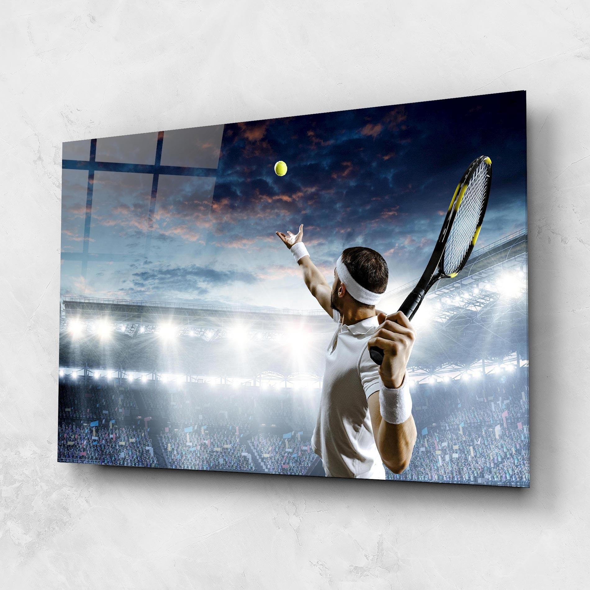 Tablou Sticla Professional Tennis Player mockup 1
