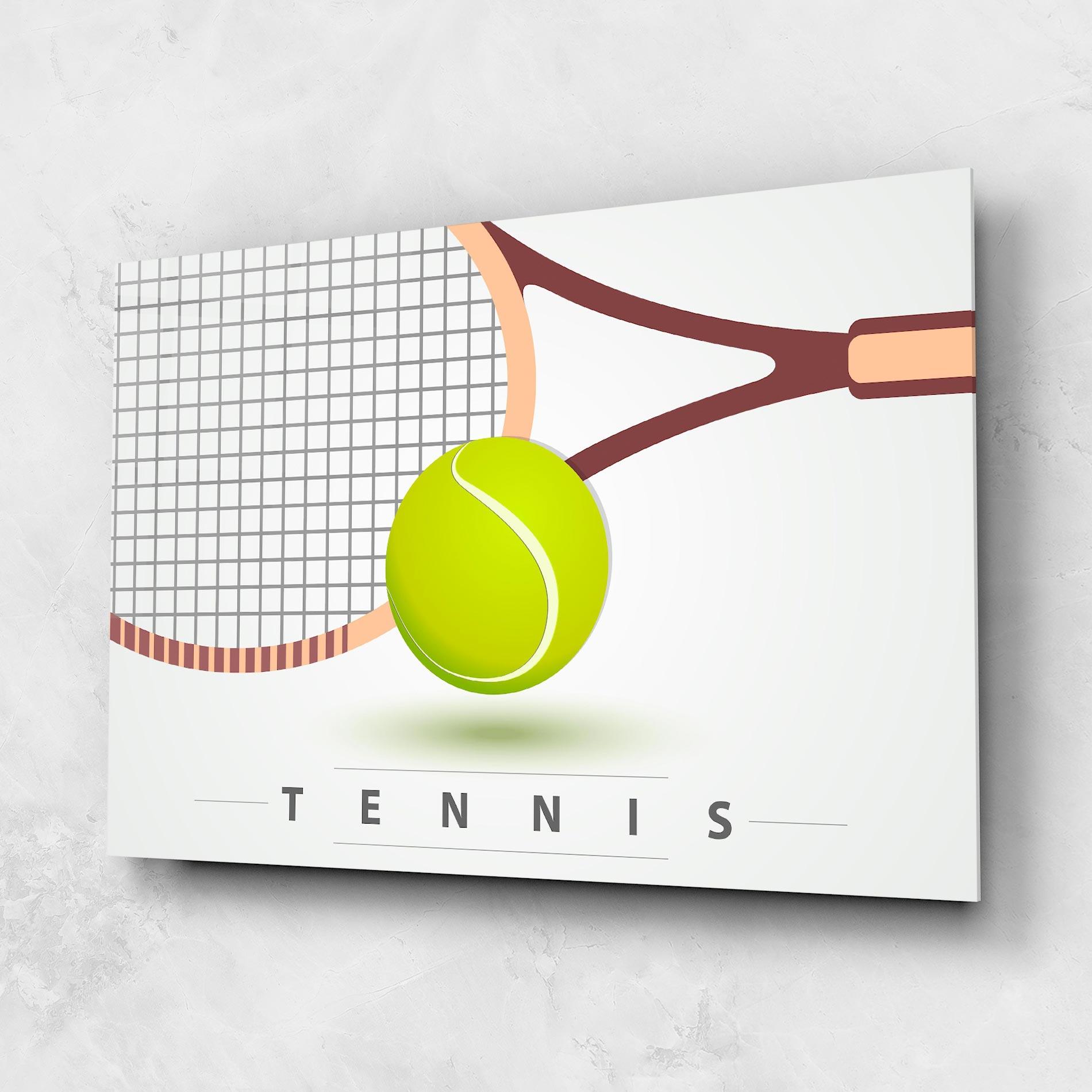 Tablou Sticla Tennis Ball mockup 1