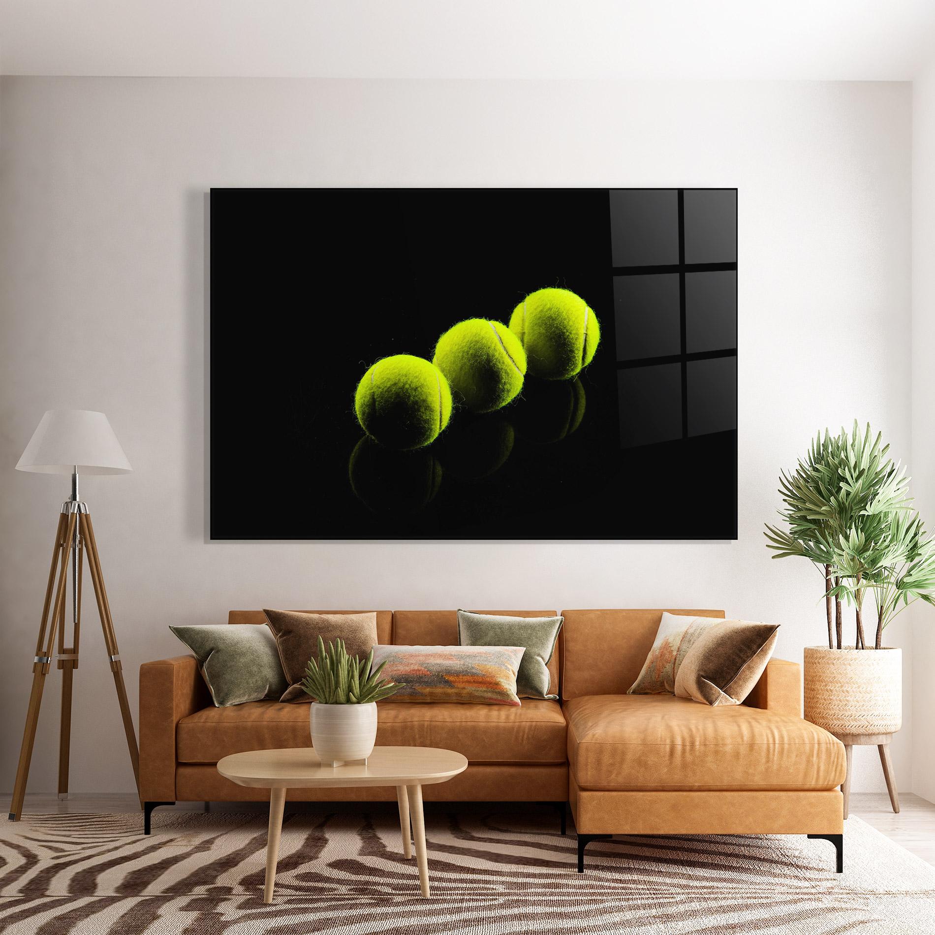 Tablou Sticla 3 Tennis Balls mockup 7