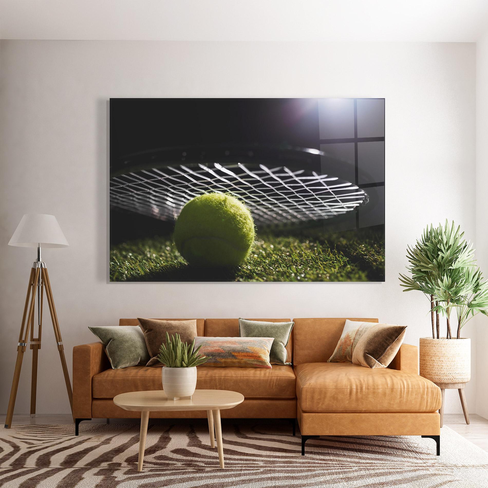 Tablou Sticla Close Up Tennis Ball mockup 7
