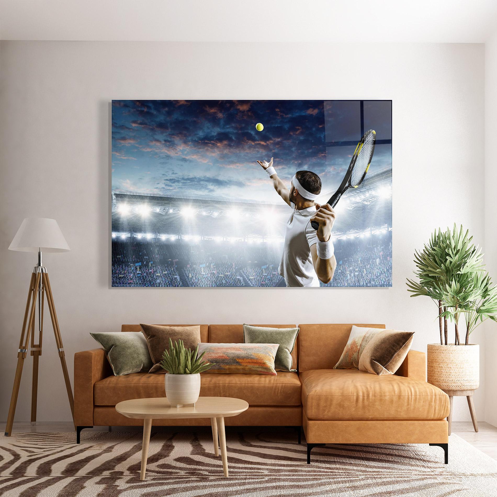 Tablou Sticla Professional Tennis Player mockup 7