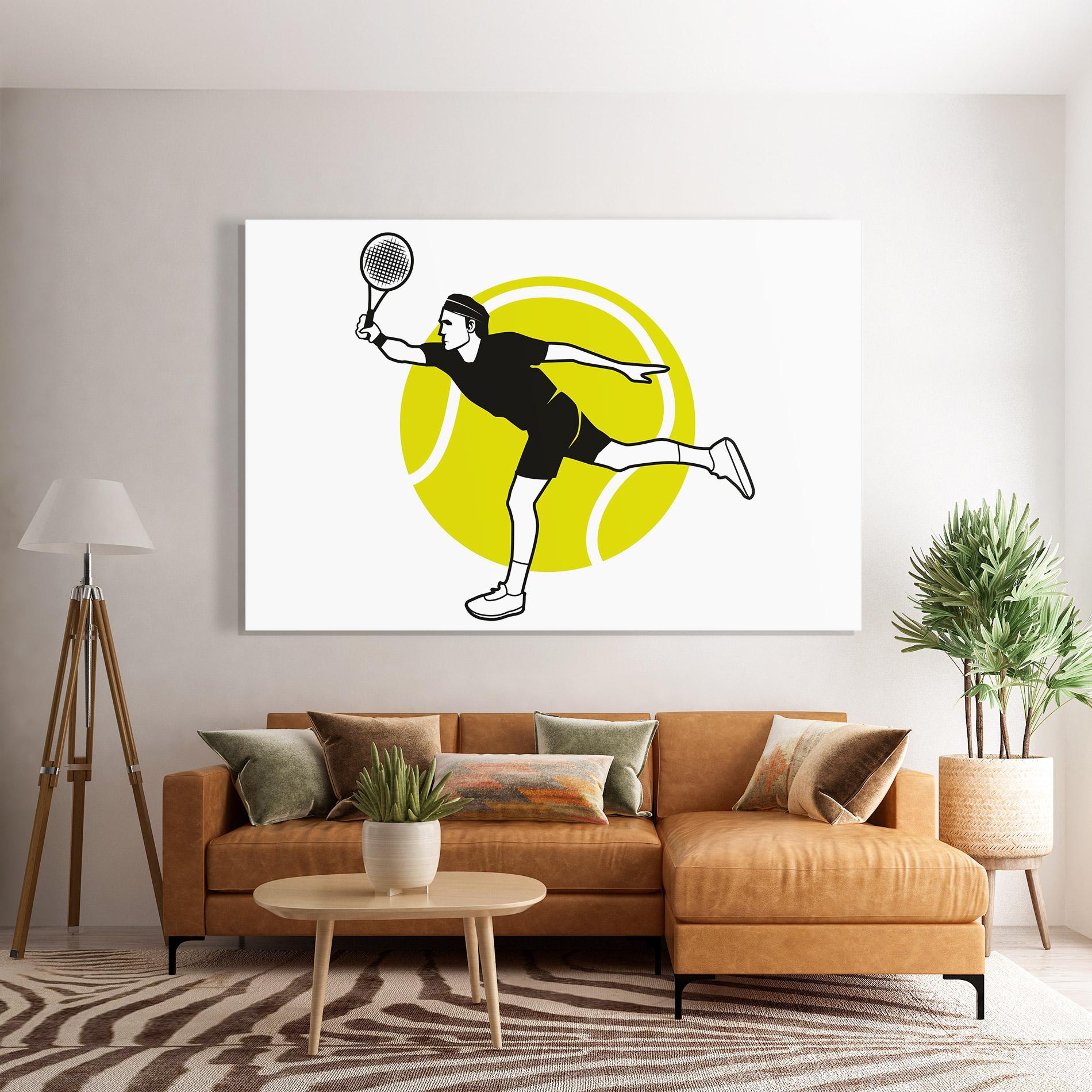 Tablou Sticla Running Tennis mockup 7
