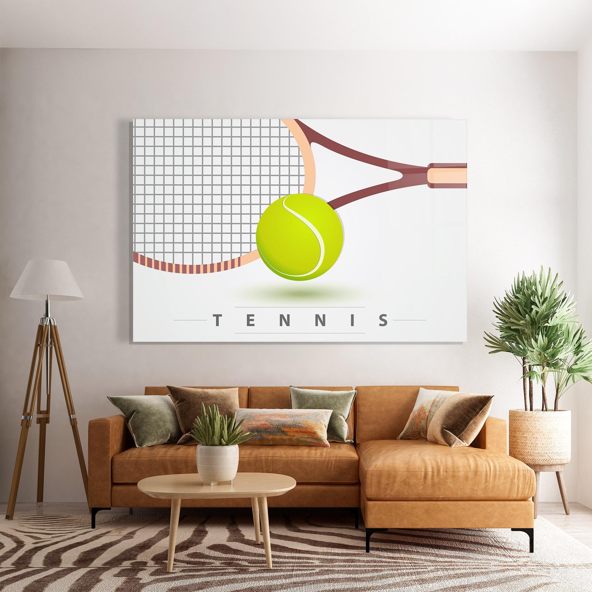 Tablou Sticla Tennis Ball mockup 7