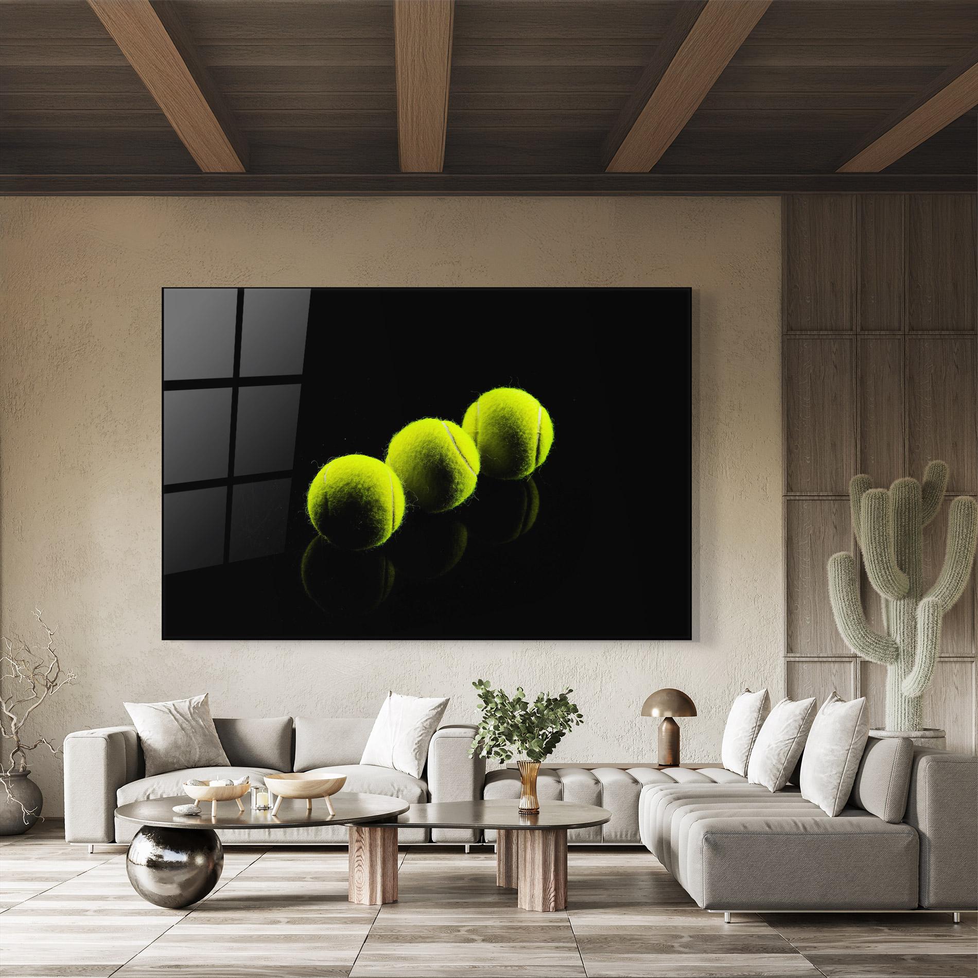 Tablou Sticla 3 Tennis Balls mockup 8