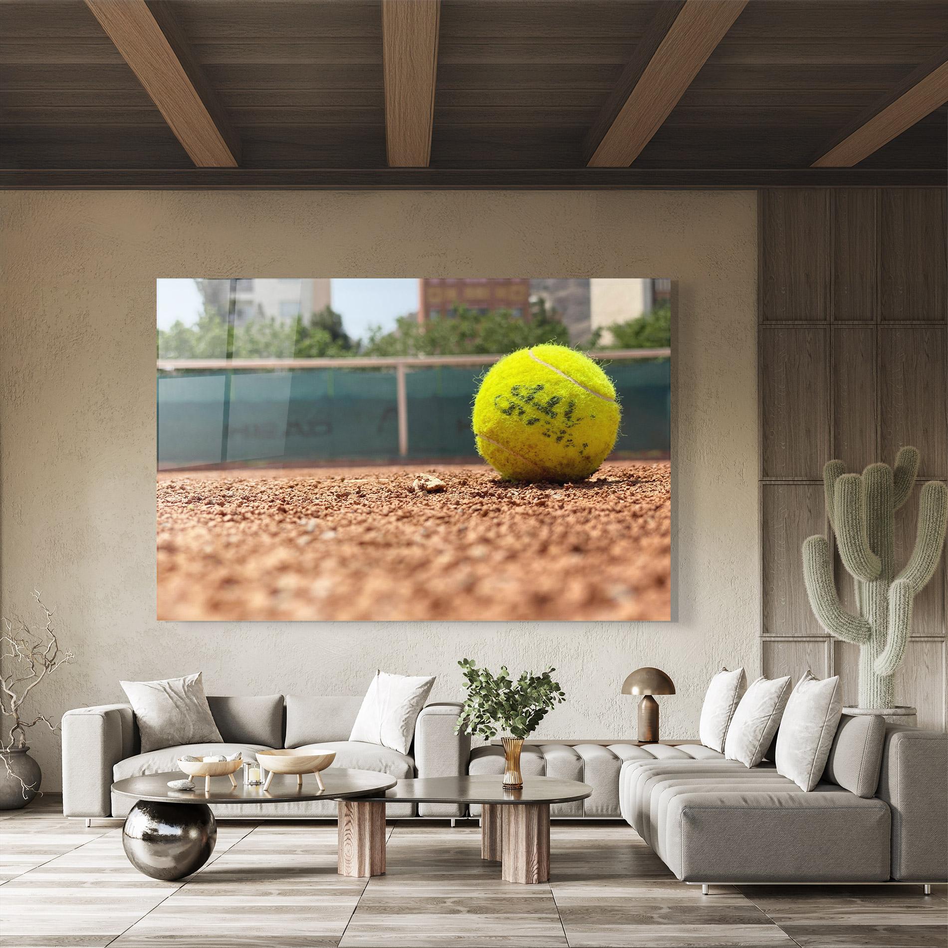 Tablou Sticla Lost Tennis Ball mockup 8