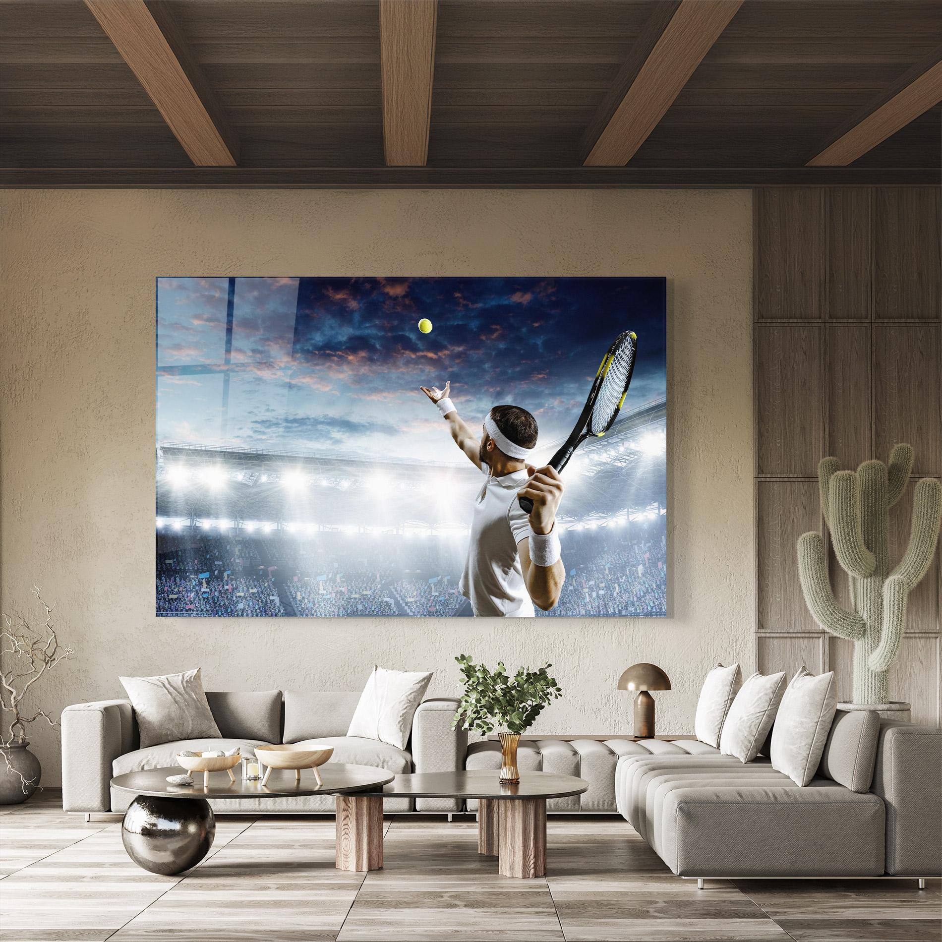 Tablou Sticla Professional Tennis Player mockup 8