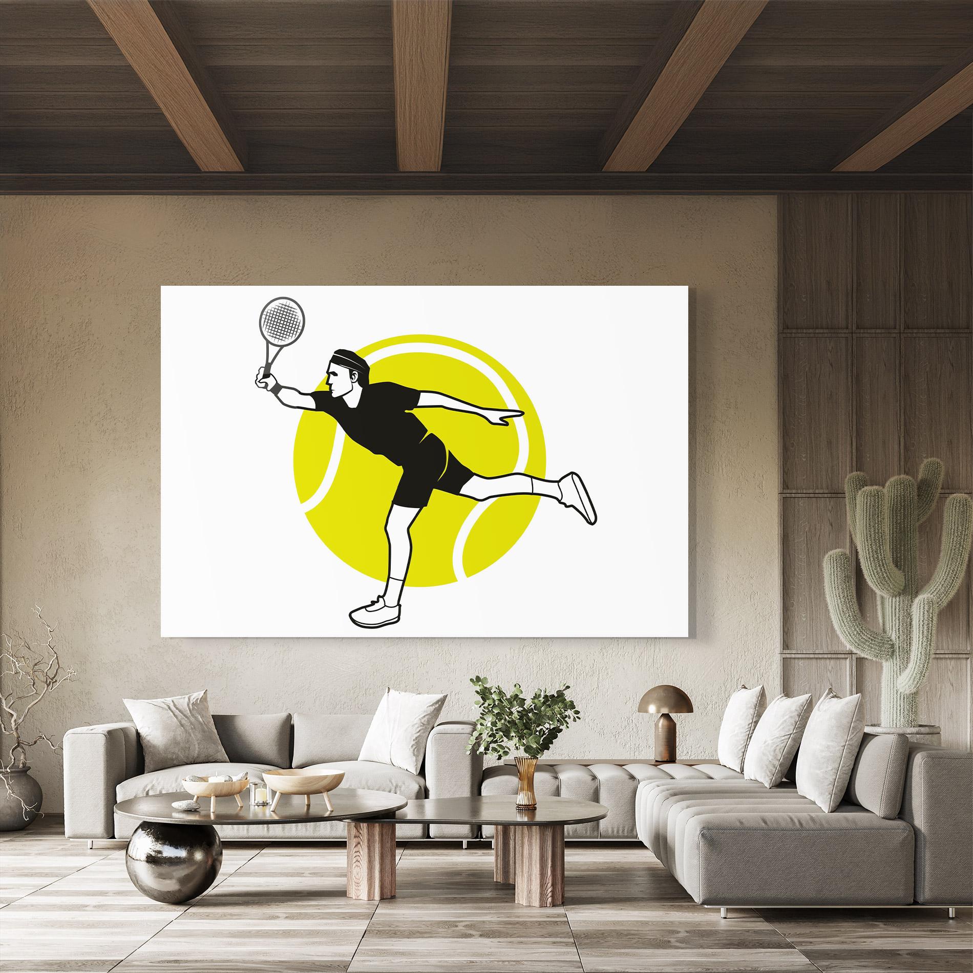 Tablou Sticla Running Tennis mockup 8