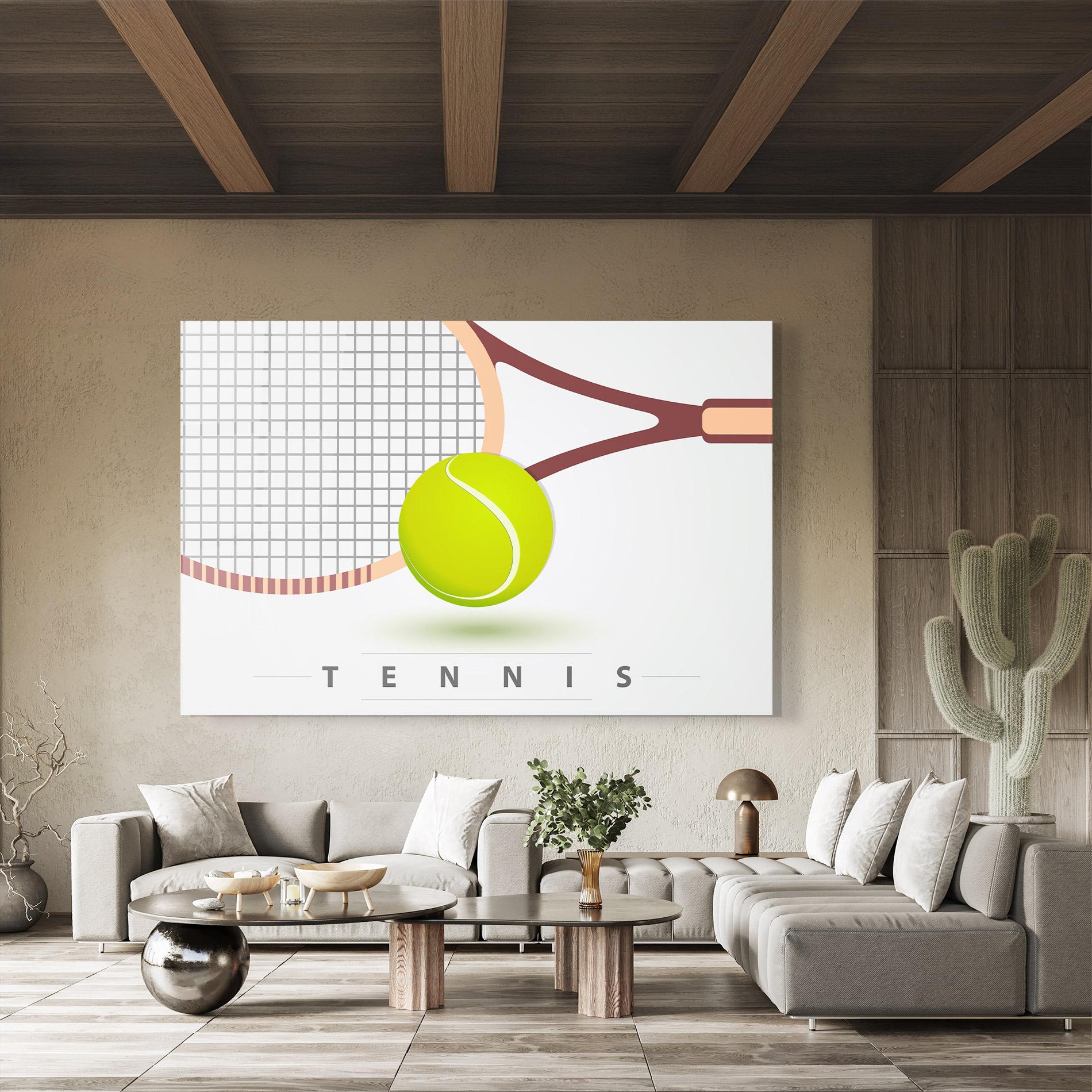 Tablou Sticla Tennis Ball mockup 8