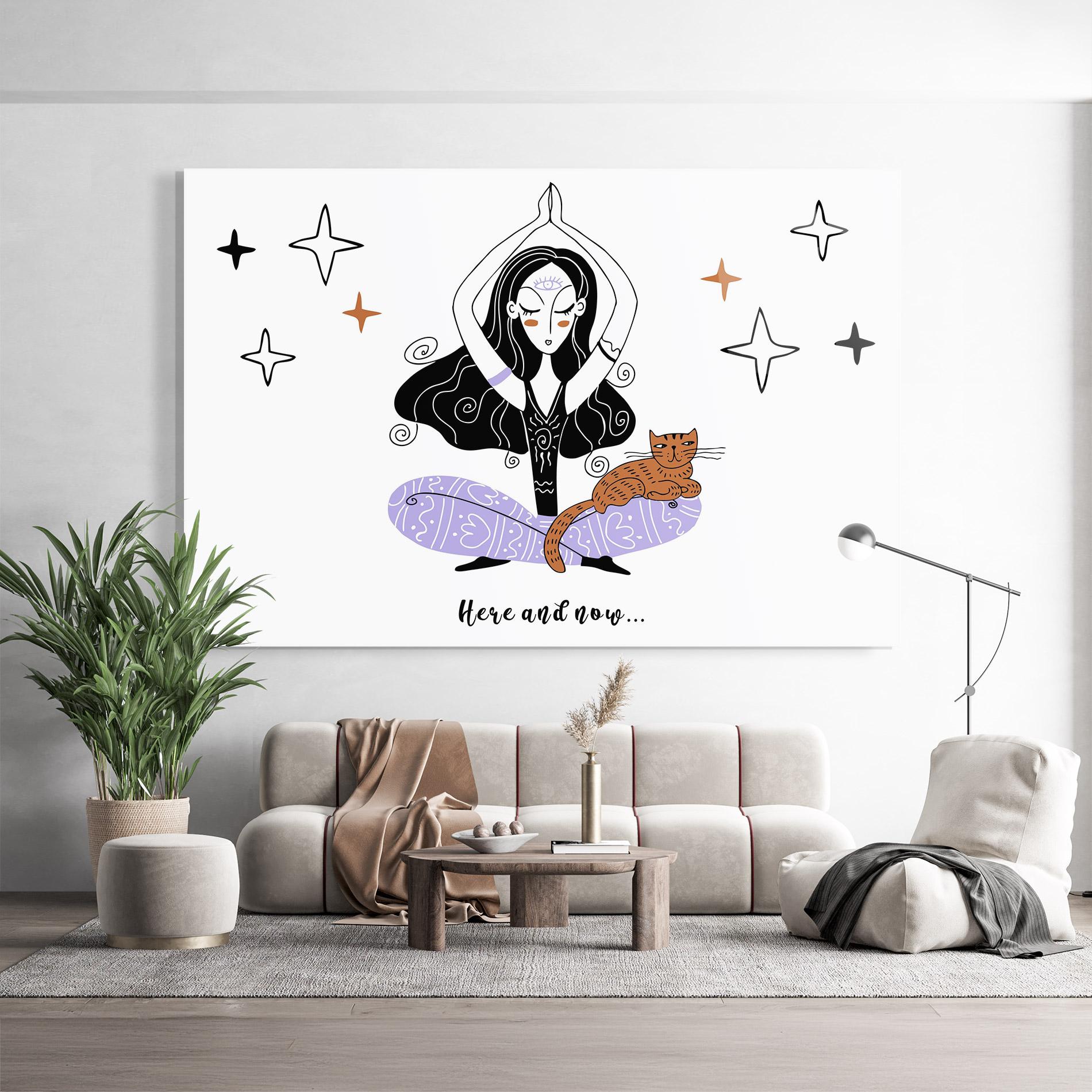 Tablou Sticla Here And Now mockup 9