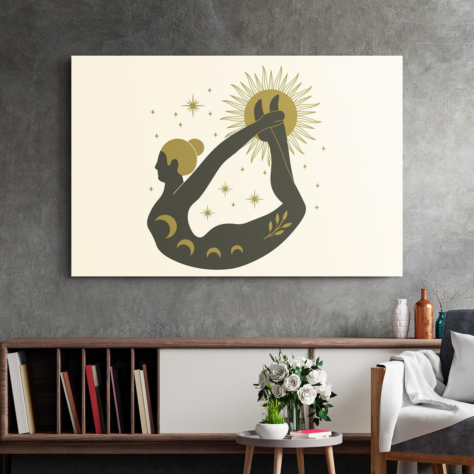 Tablou Sticla Dhanurasana mockup 2