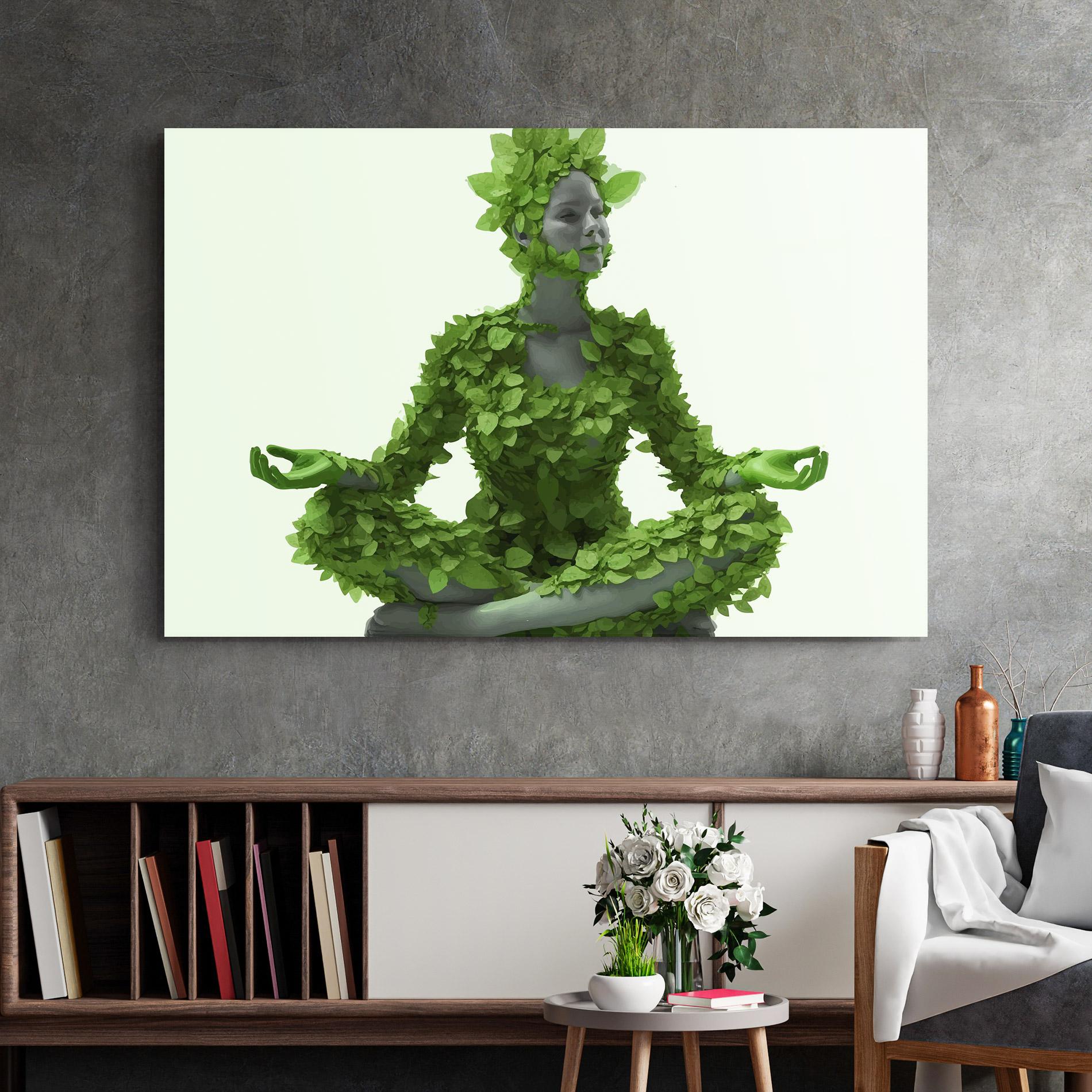 Tablou Sticla Nature Yoga mockup 2