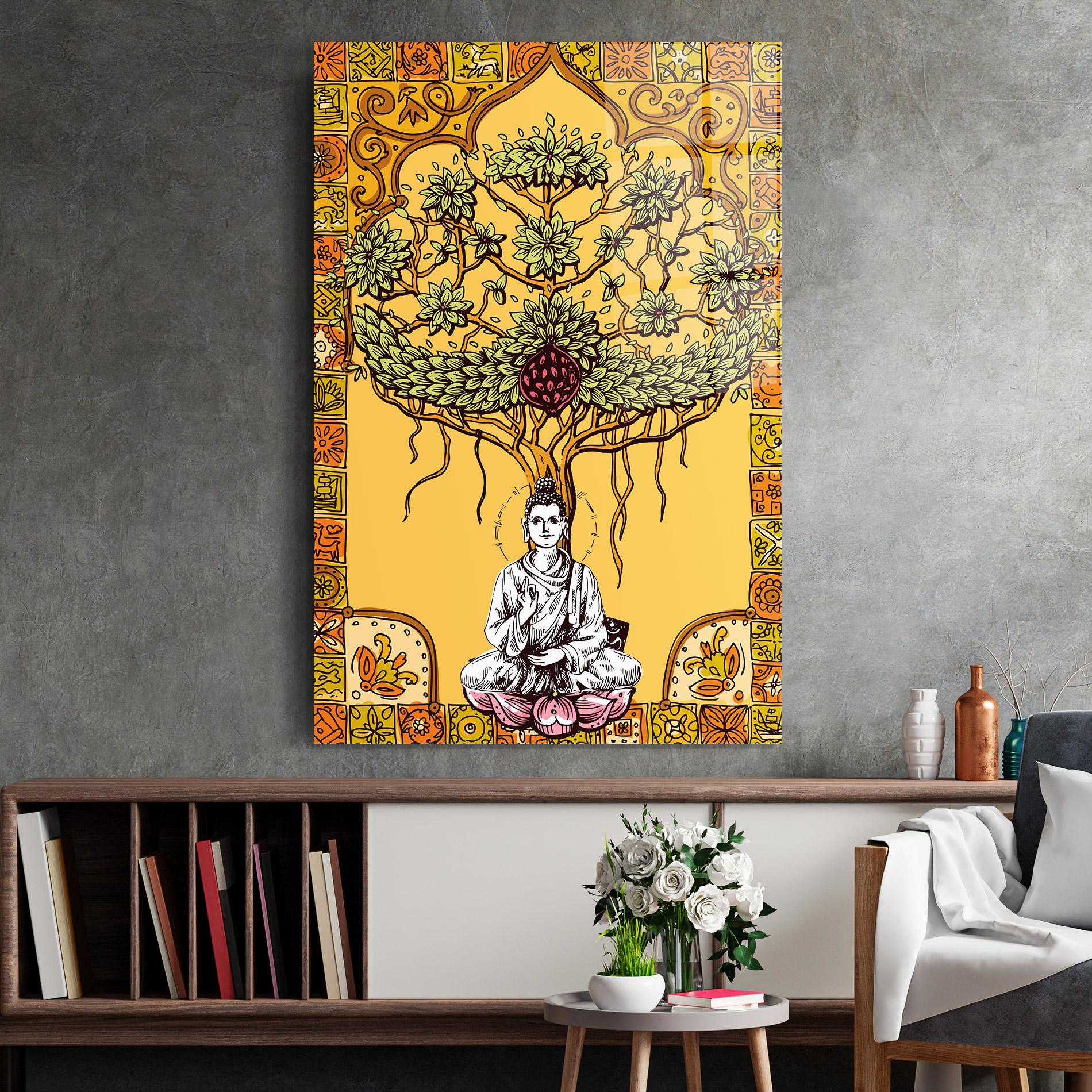 Tablou Sticla Meditation Three mockup 2