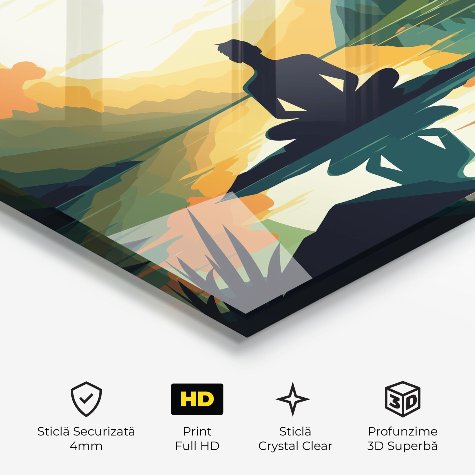 Tablou Sticla Forest Yoga mockup 3